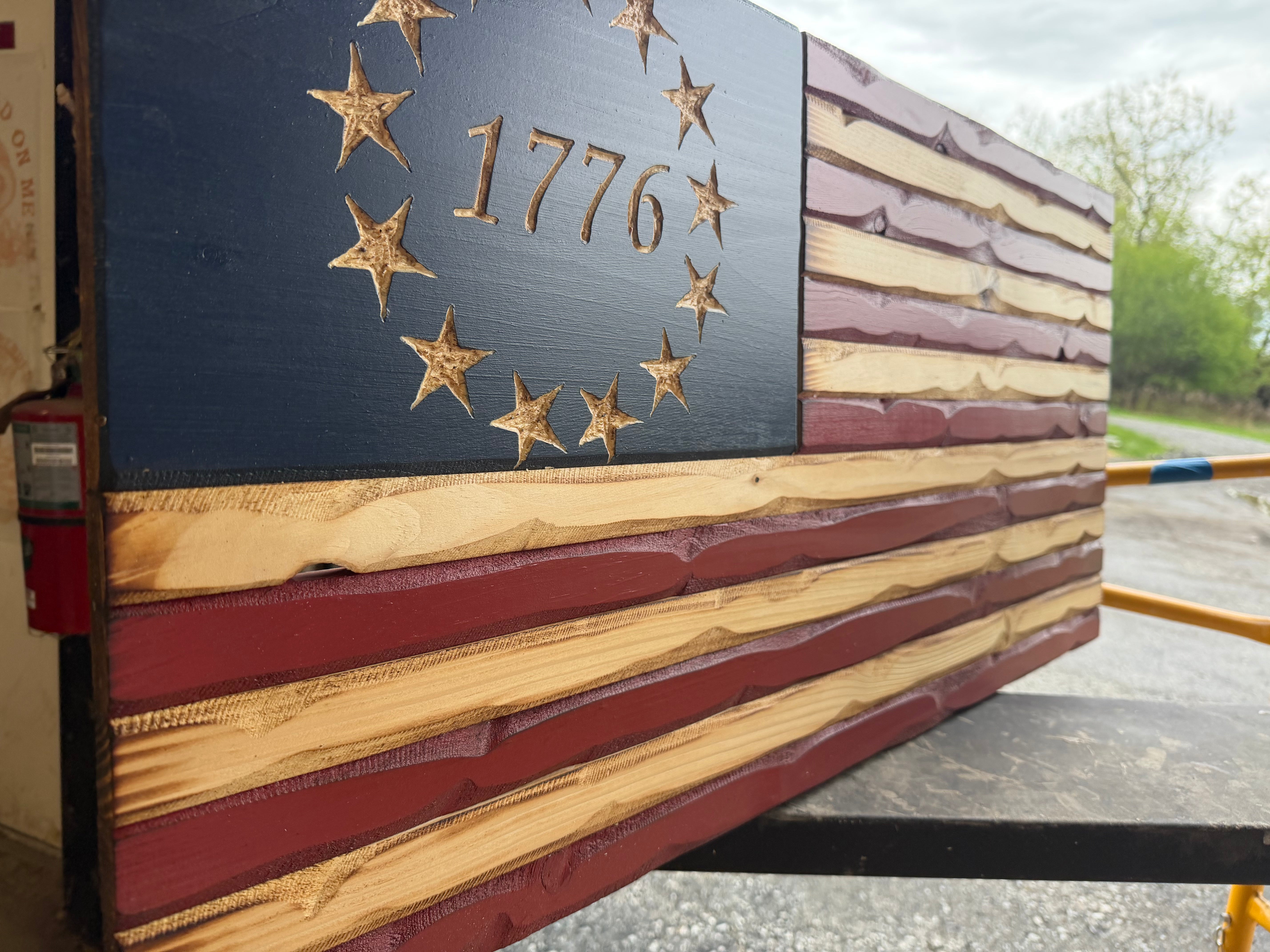 Medium 38x19 1776 Weathered Rustic // Imperfections and or Damage See image for details / read description EXPEDITE 765