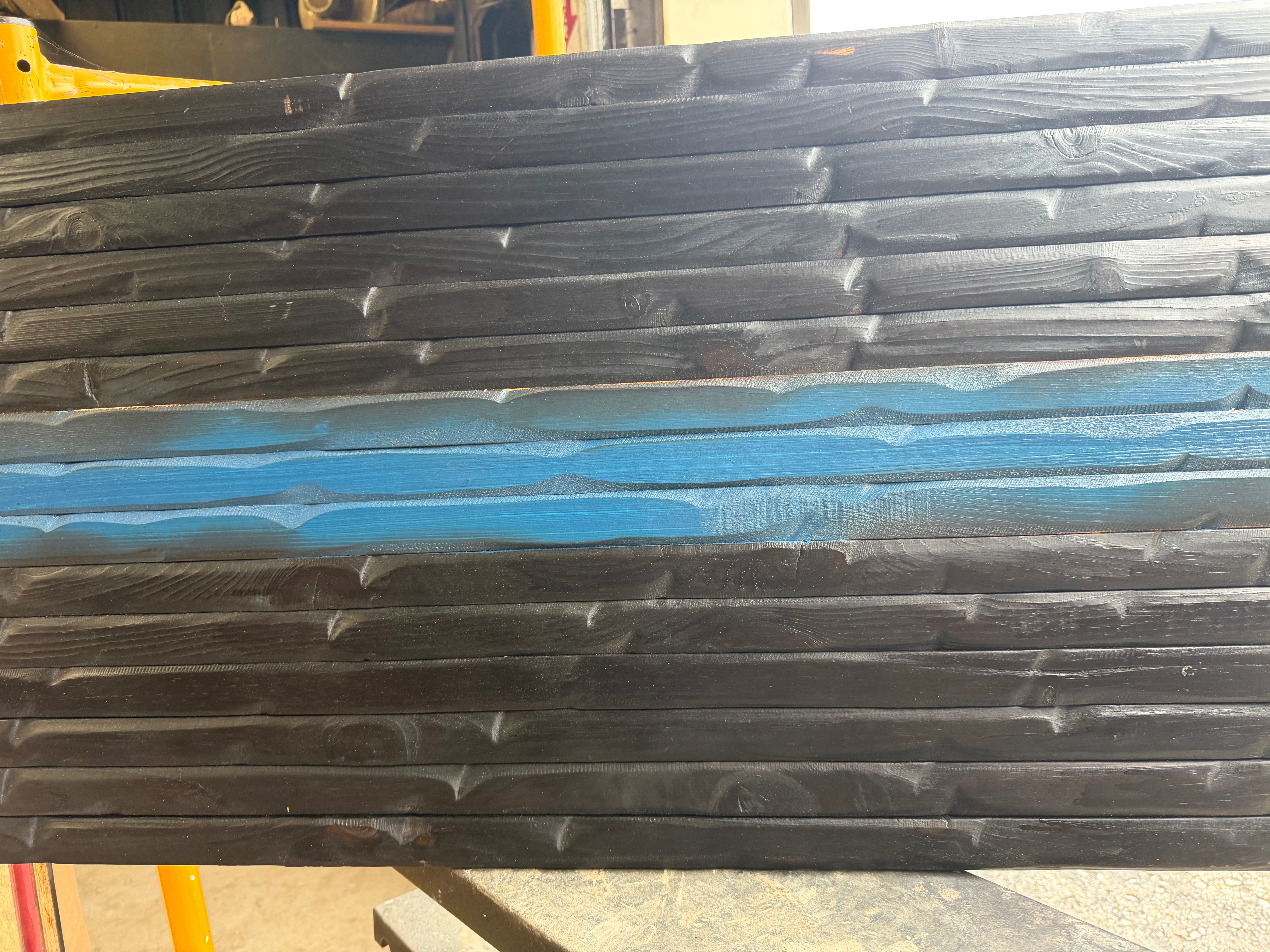 Medium 38x14 Thin Blue Line // Imperfections and or Damage See image for details / read description EXPEDITE 83