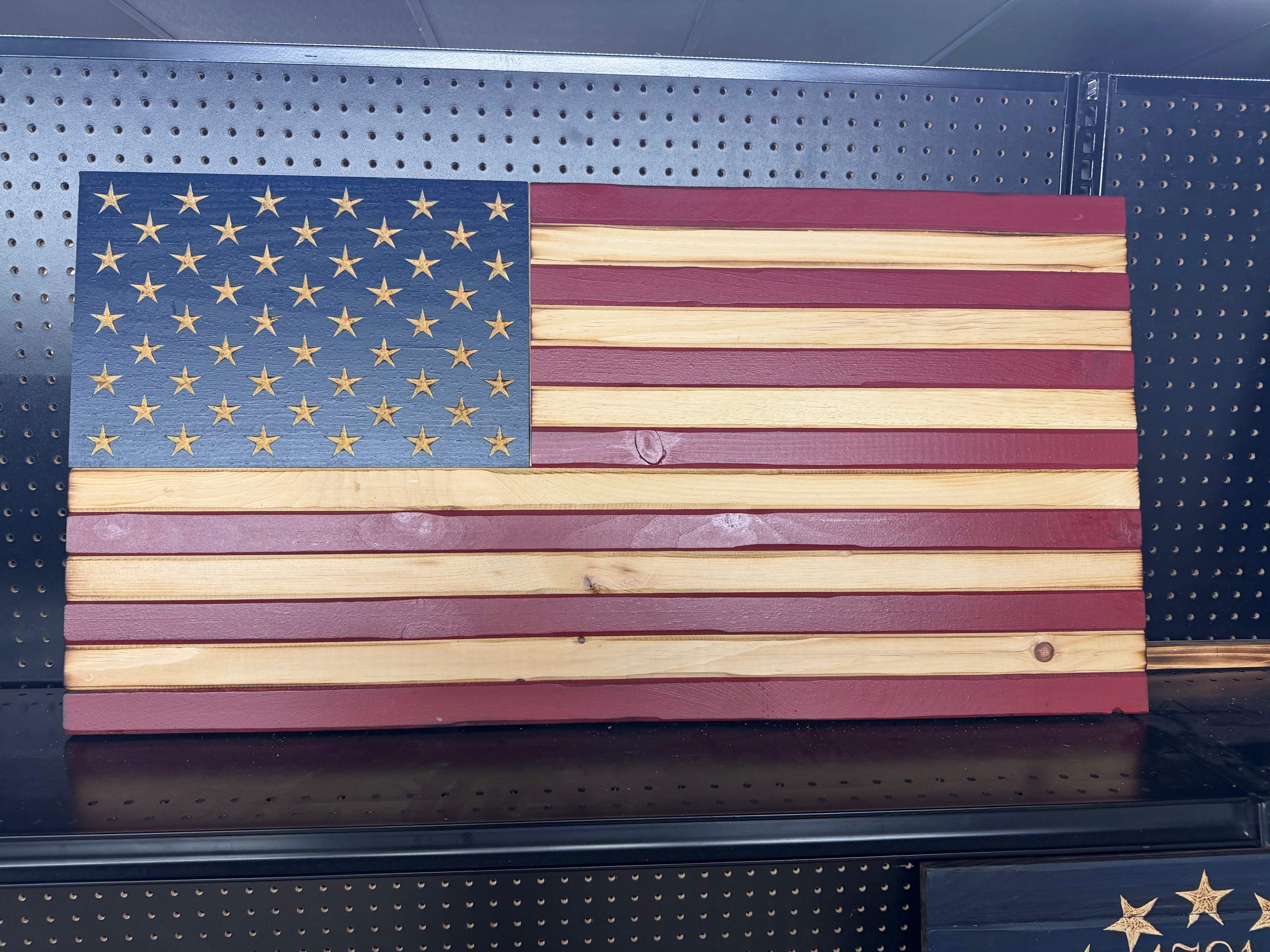 Medium 38x19 Old Glory // Imperfections and or Damage See image for details / read description EXPEDITE 013