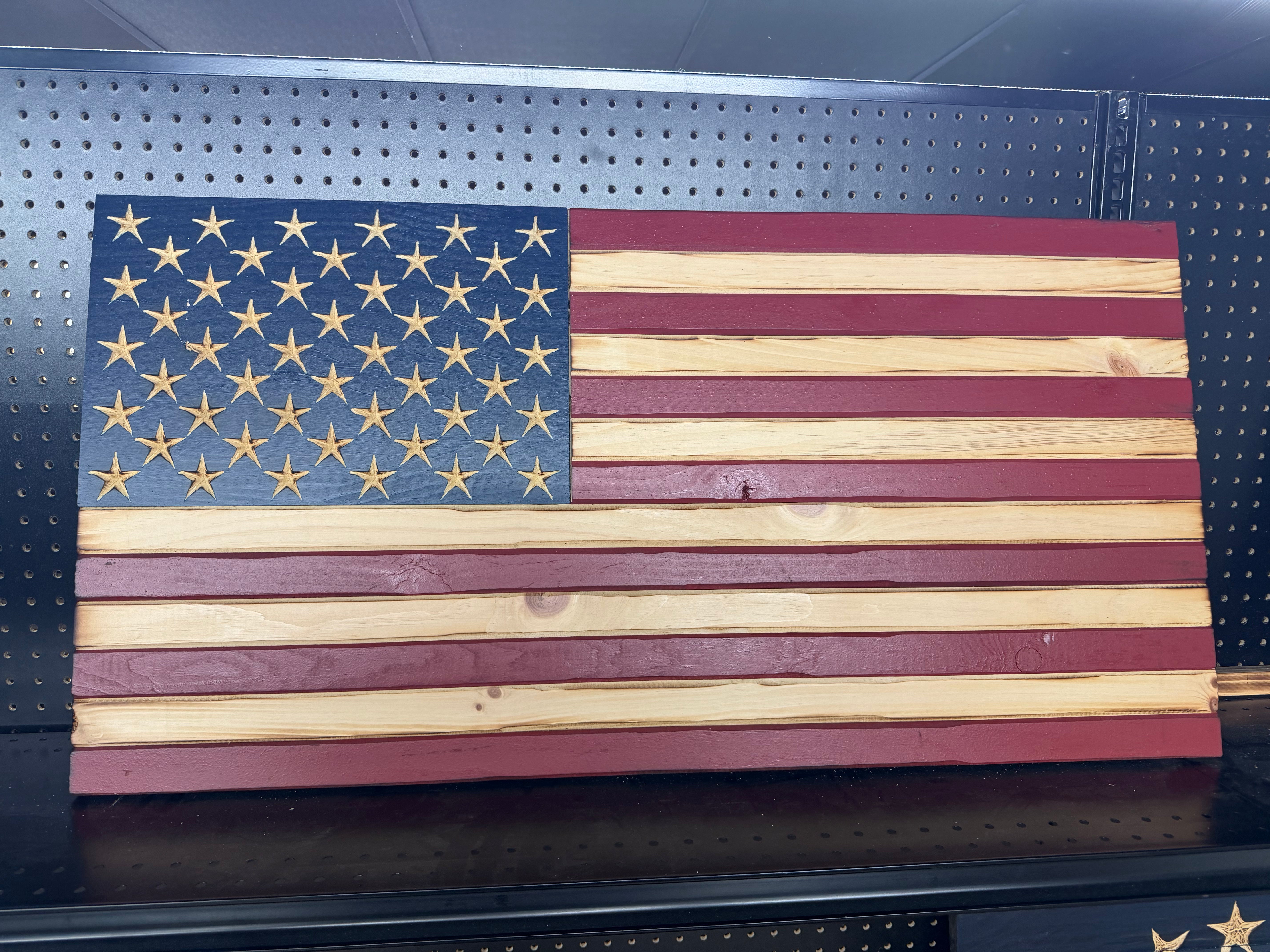 Medium 38x19 Old Glory // Imperfections and or Damage See image for details / read description EXPEDITE 014