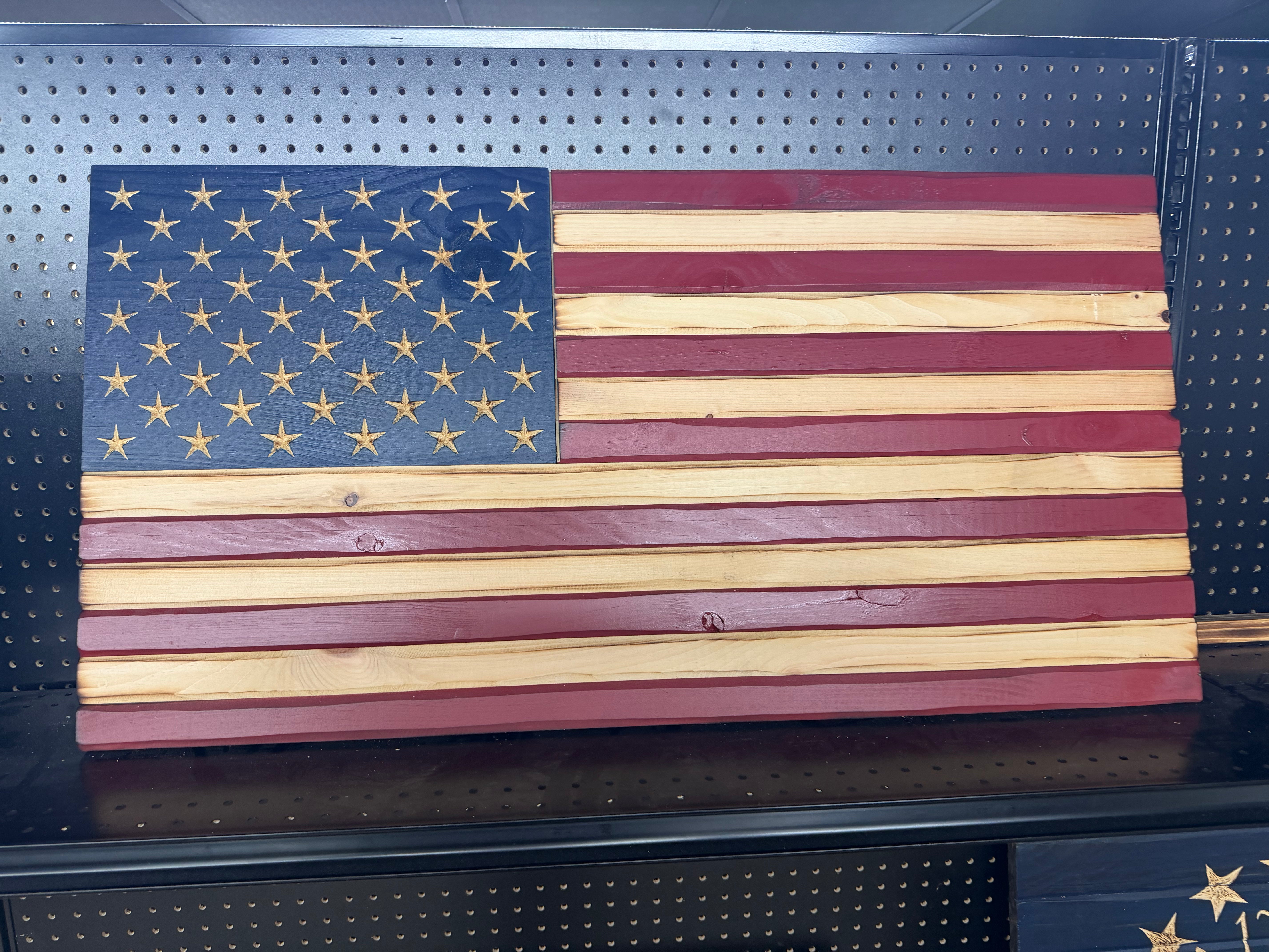 Medium 38x19 Old Glory // Imperfections and or Damage See image for details / read description EXPEDITE 016