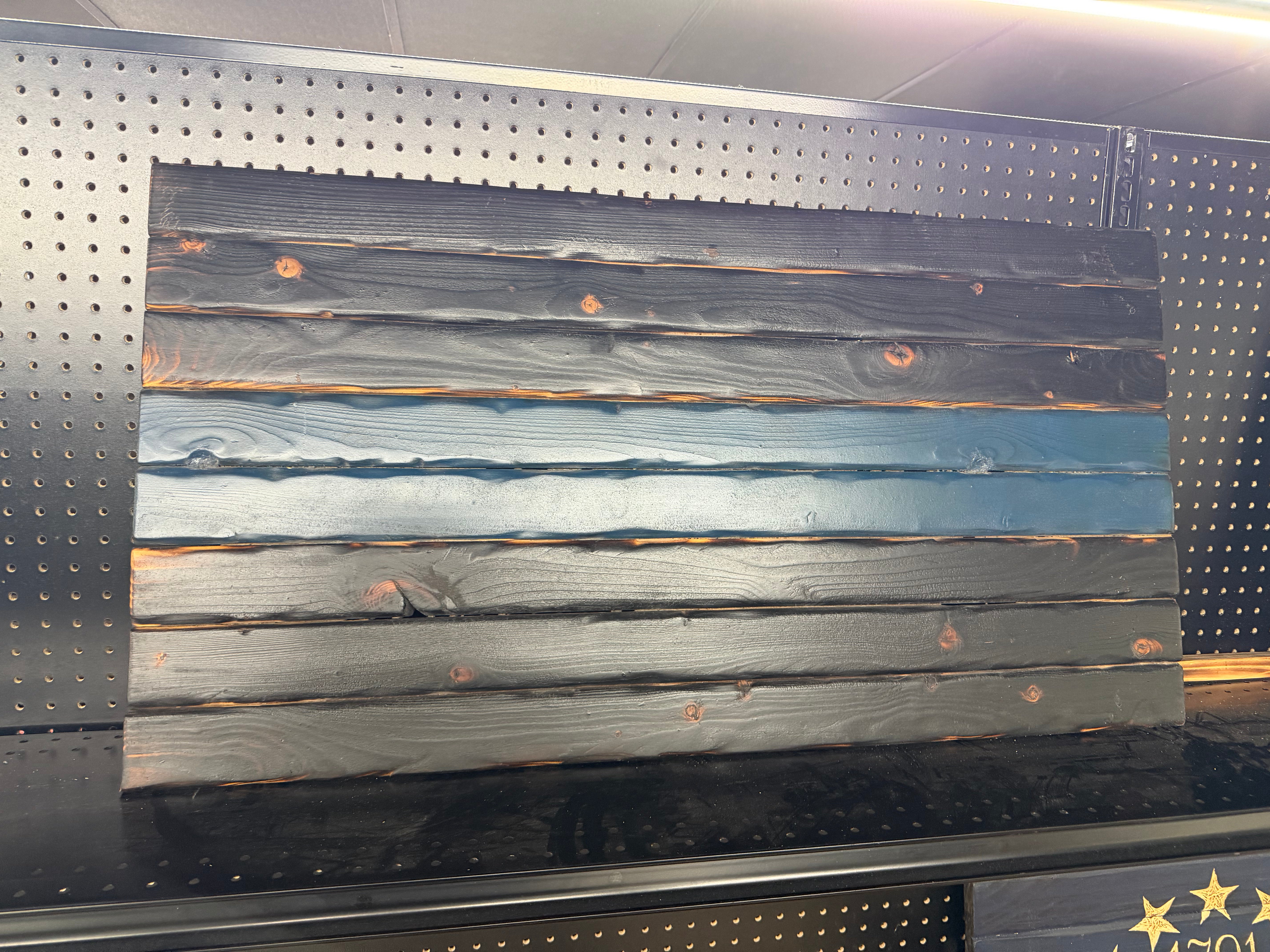 Medium 38x19 Thin Blue Line // Imperfections and or Damage See image for details / read description EXPEDITE 621