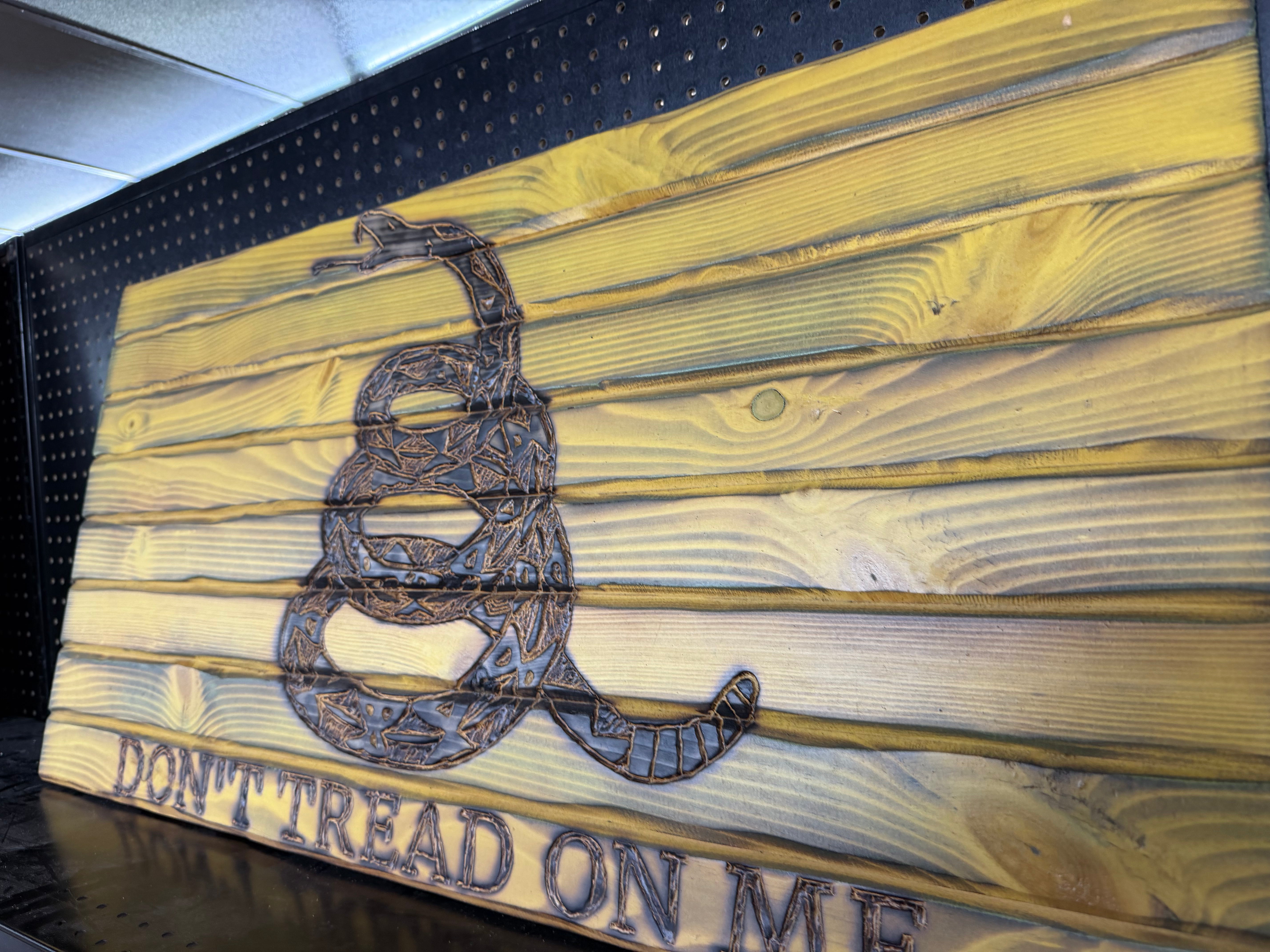 Medium 38x19 Dont Tread On Me // Imperfections and or Damage See image for details / read description EXPEDITE 567