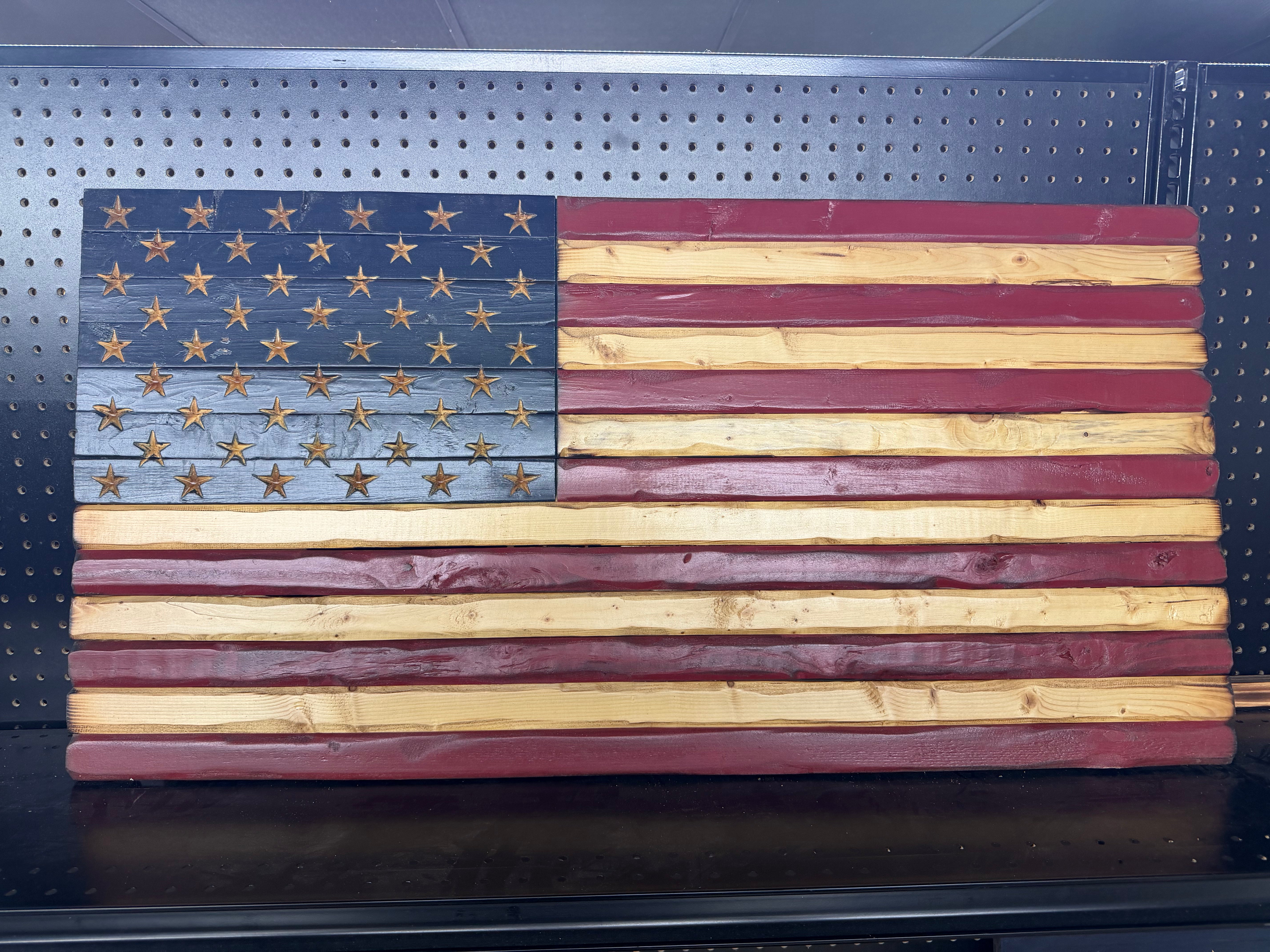 Medium 38x19 Old Glory // Imperfections and or Damage See image for details / read description EXPEDITE 7821
