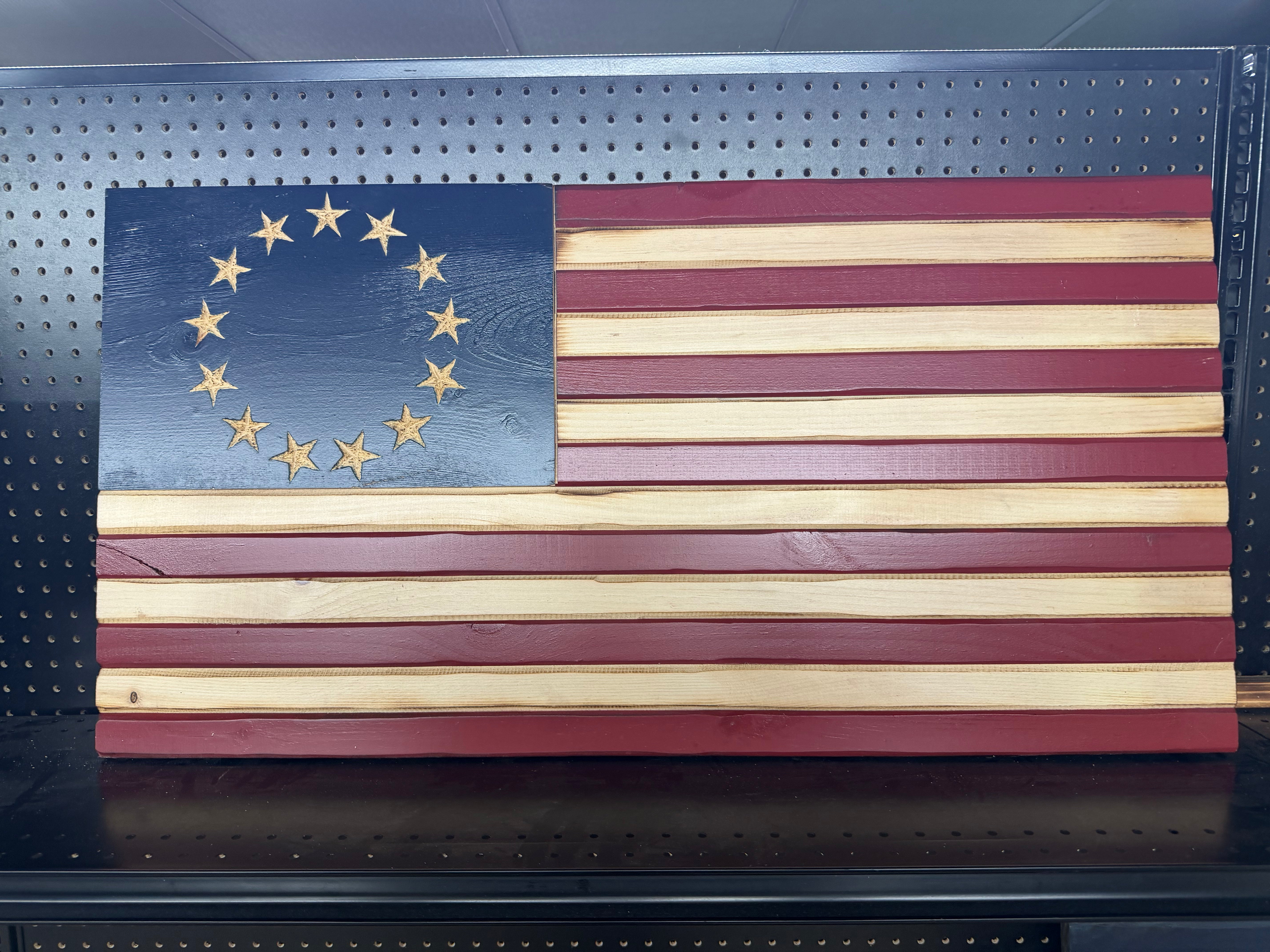 Medium 38x19 Betsy Ross // Imperfections and or Damage See image for details / read description EXPEDITE 932