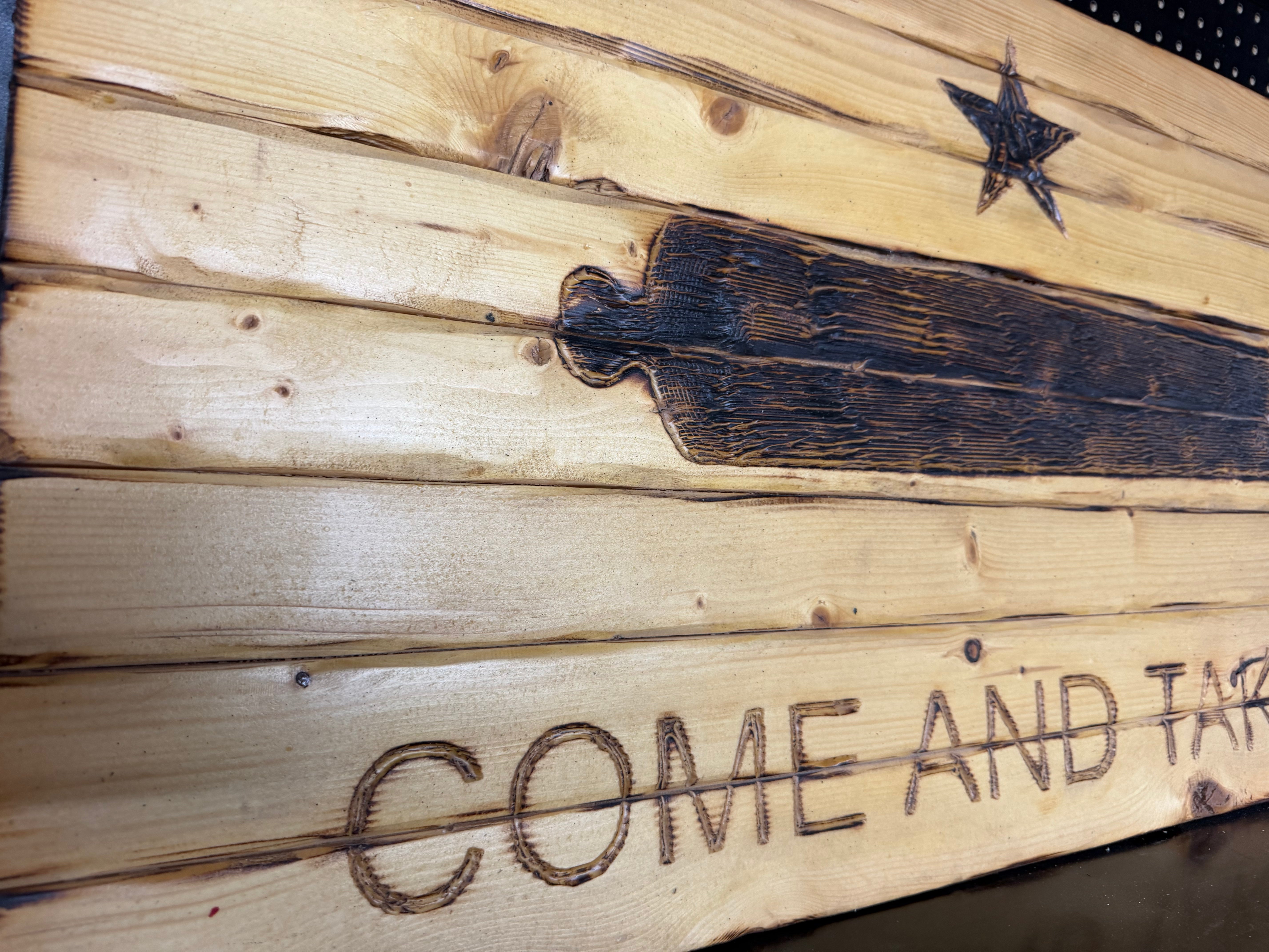 Medium 38x19 Come & Take It // Imperfections and or Damage See image for details / read description EXPEDITE 421