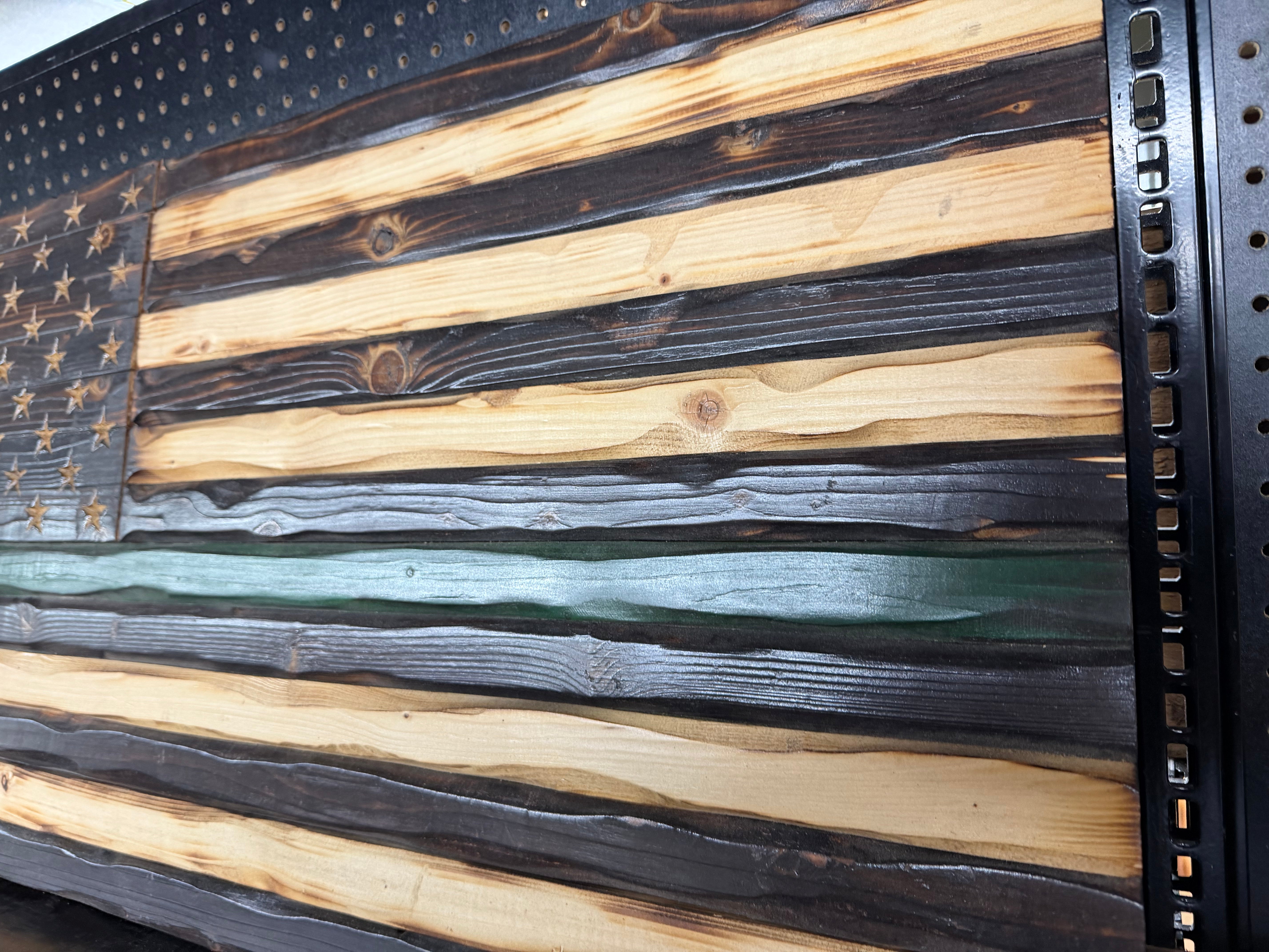 Medium 38x19 Thin Green Line // Imperfections and or Damage See image for details / read description EXPEDITE 922