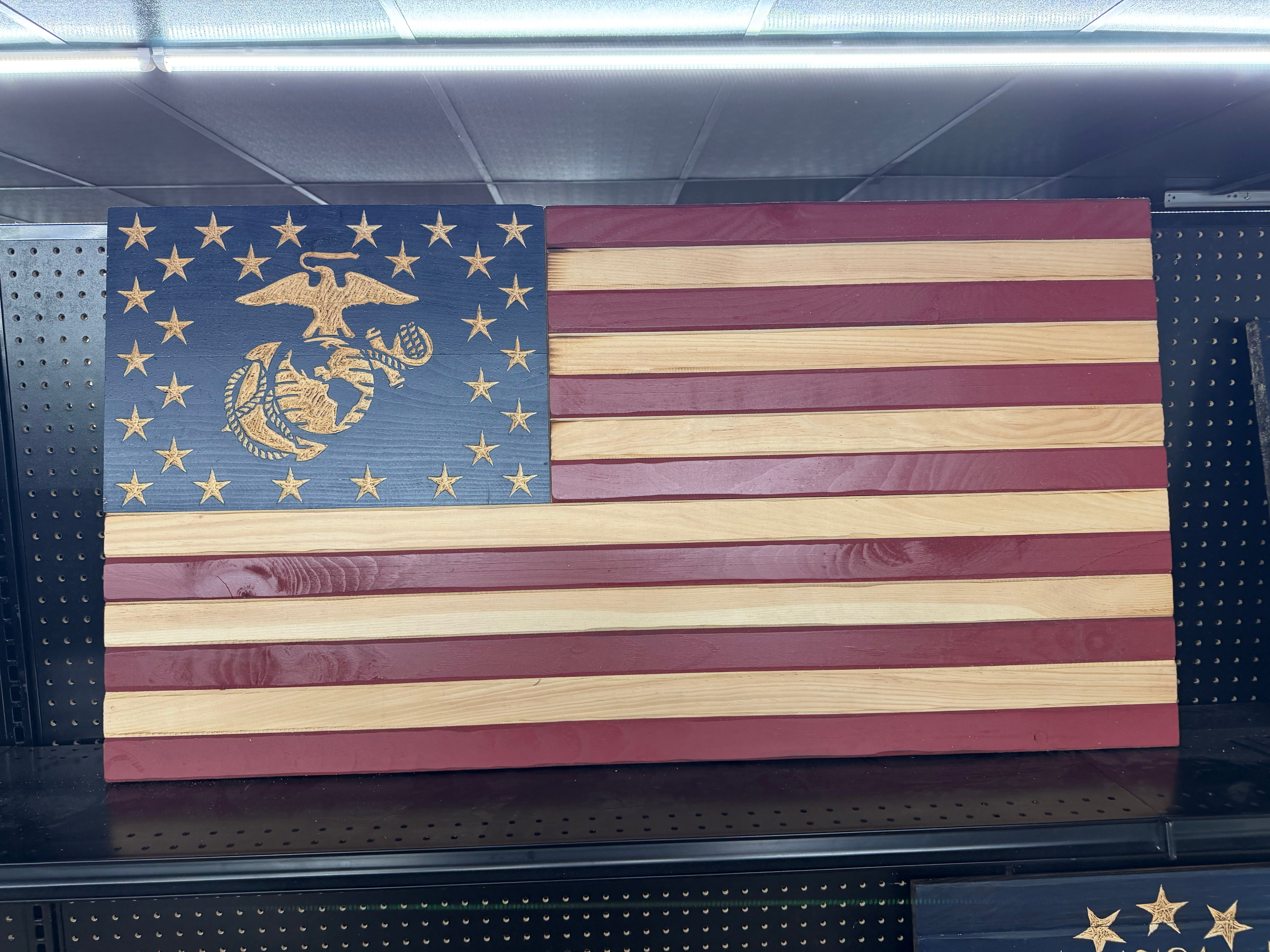 Large 46"x24" Marine Old Glory // Imperfections and or Damage See image for details / read description EXPEDITE 724