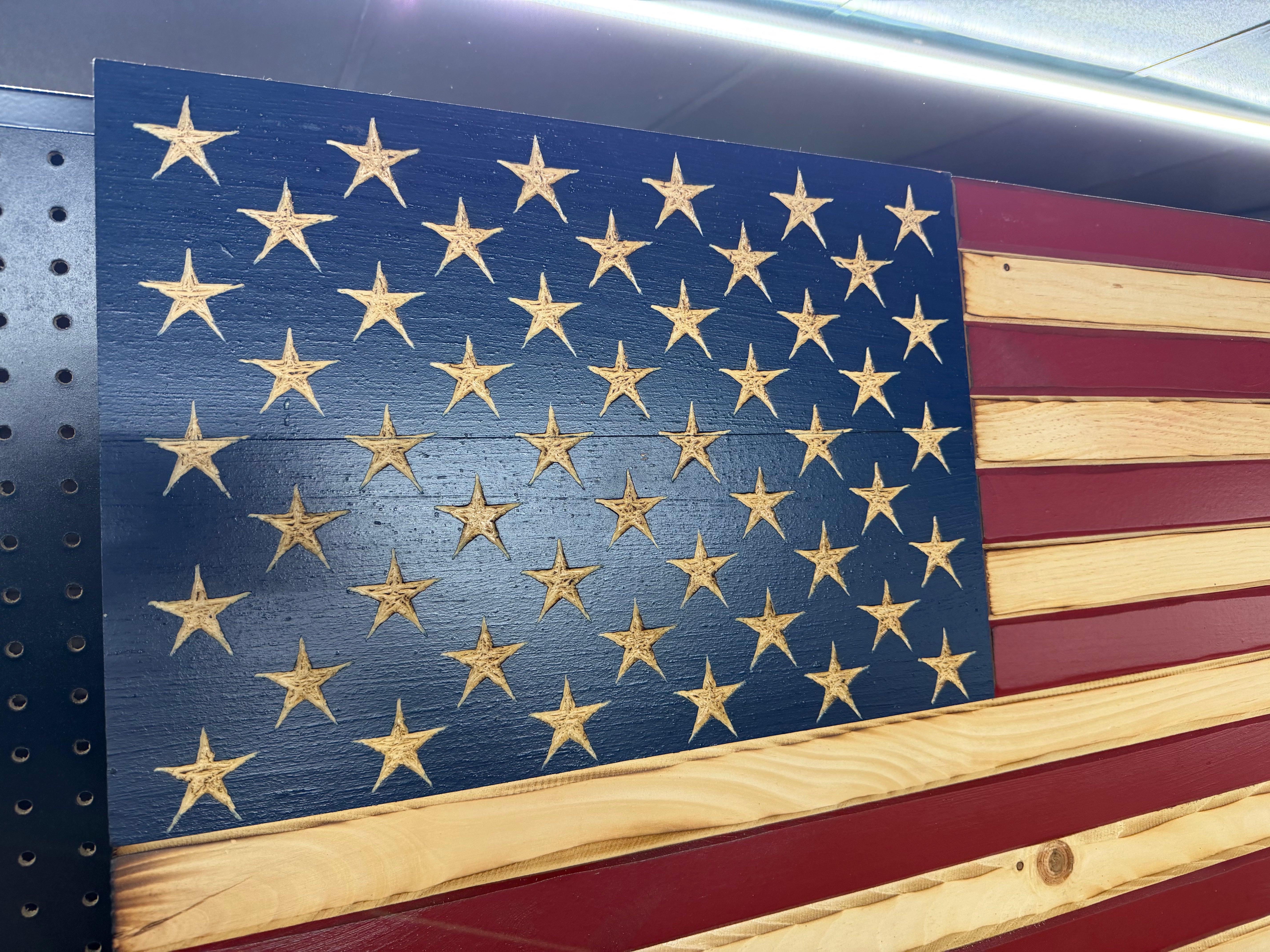 Large 46"x24" Old Glory // Imperfections and or Damage See image for details / read description EXPEDITE 364