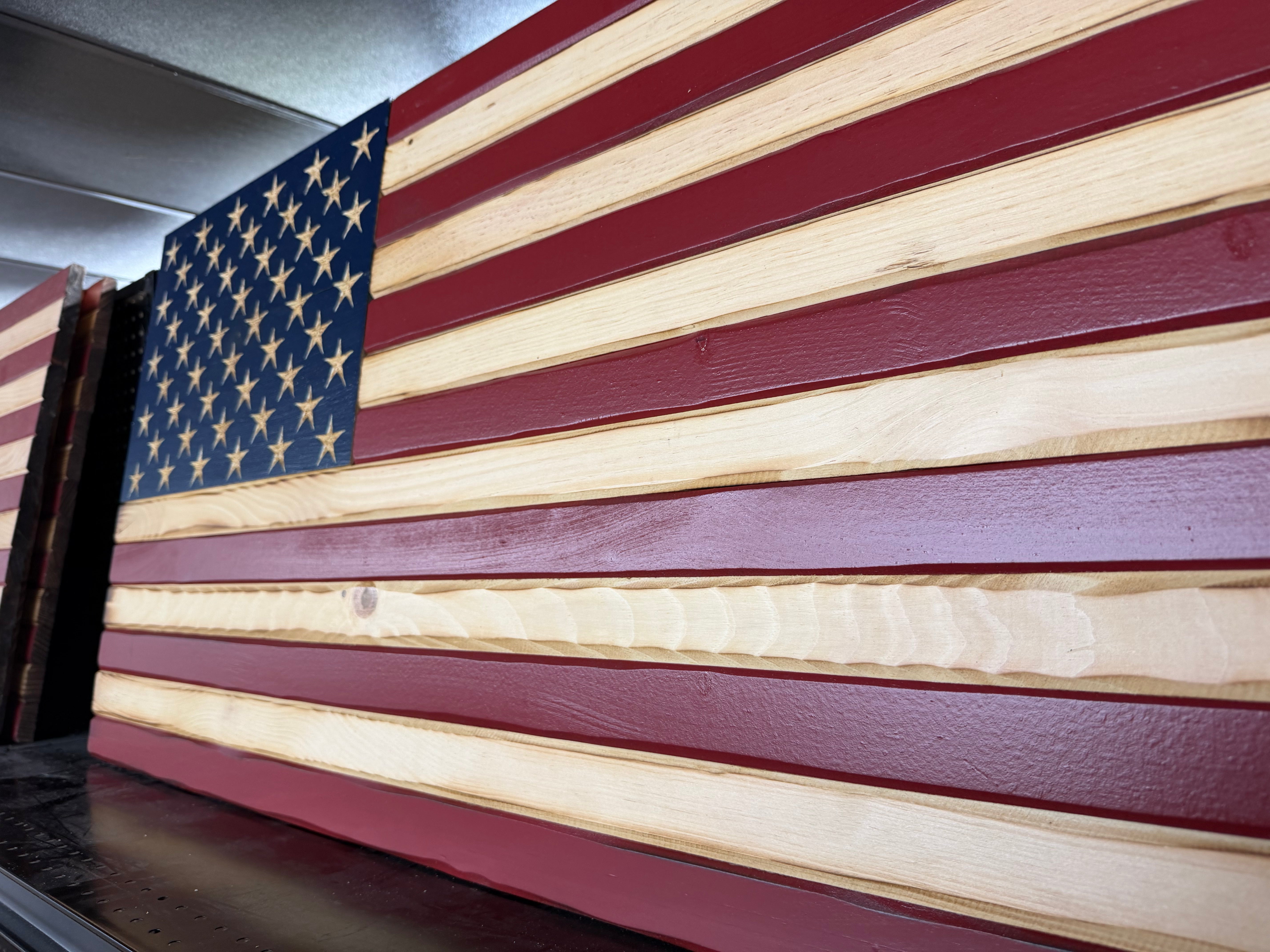 Large 46"x24" Old Glory // Imperfections and or Damage See image for details / read description EXPEDITE 364