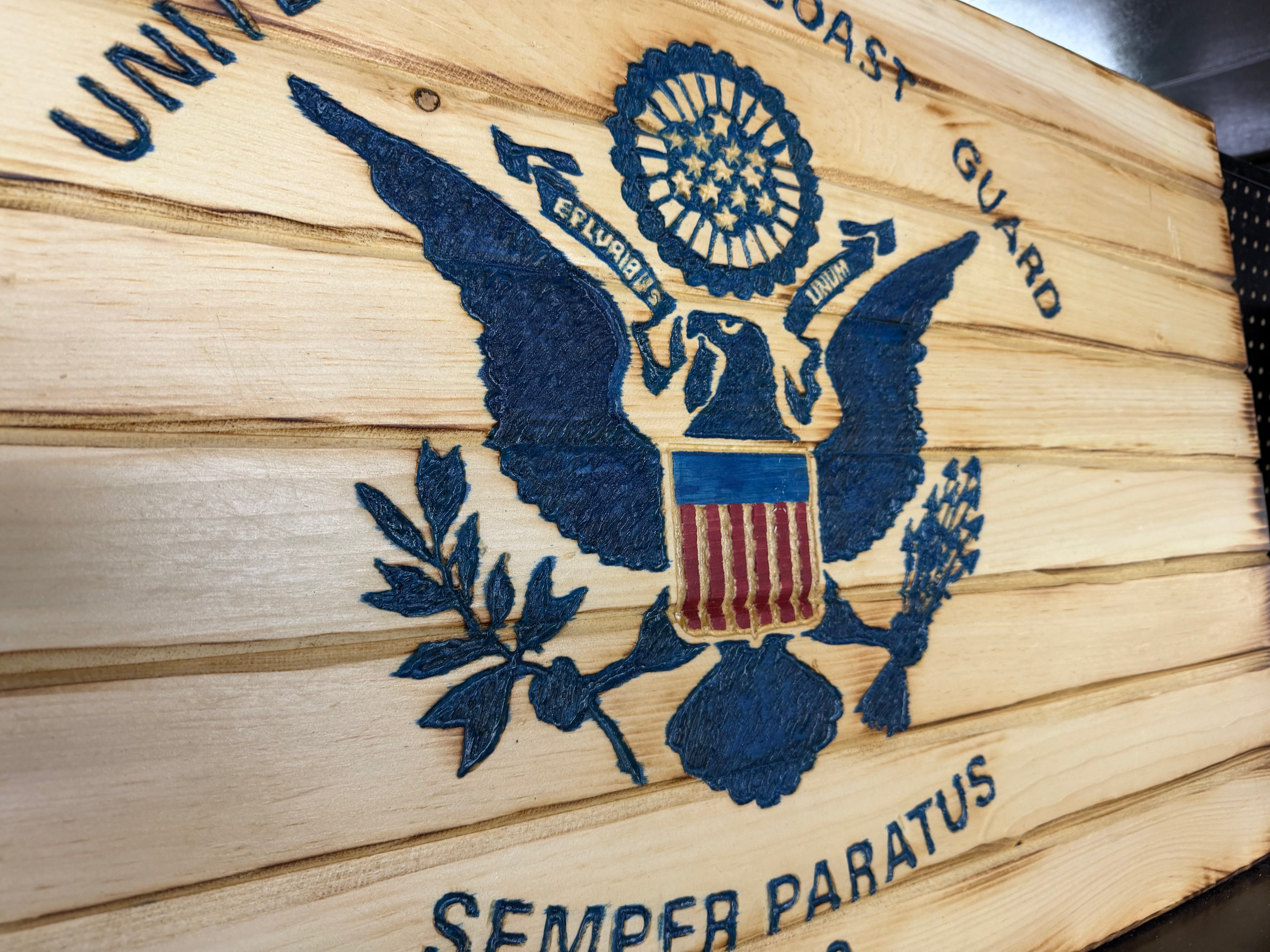 Large 46"x24" Coast Guard // Imperfections and or Damage See image for details / read description EXPEDITE 131
