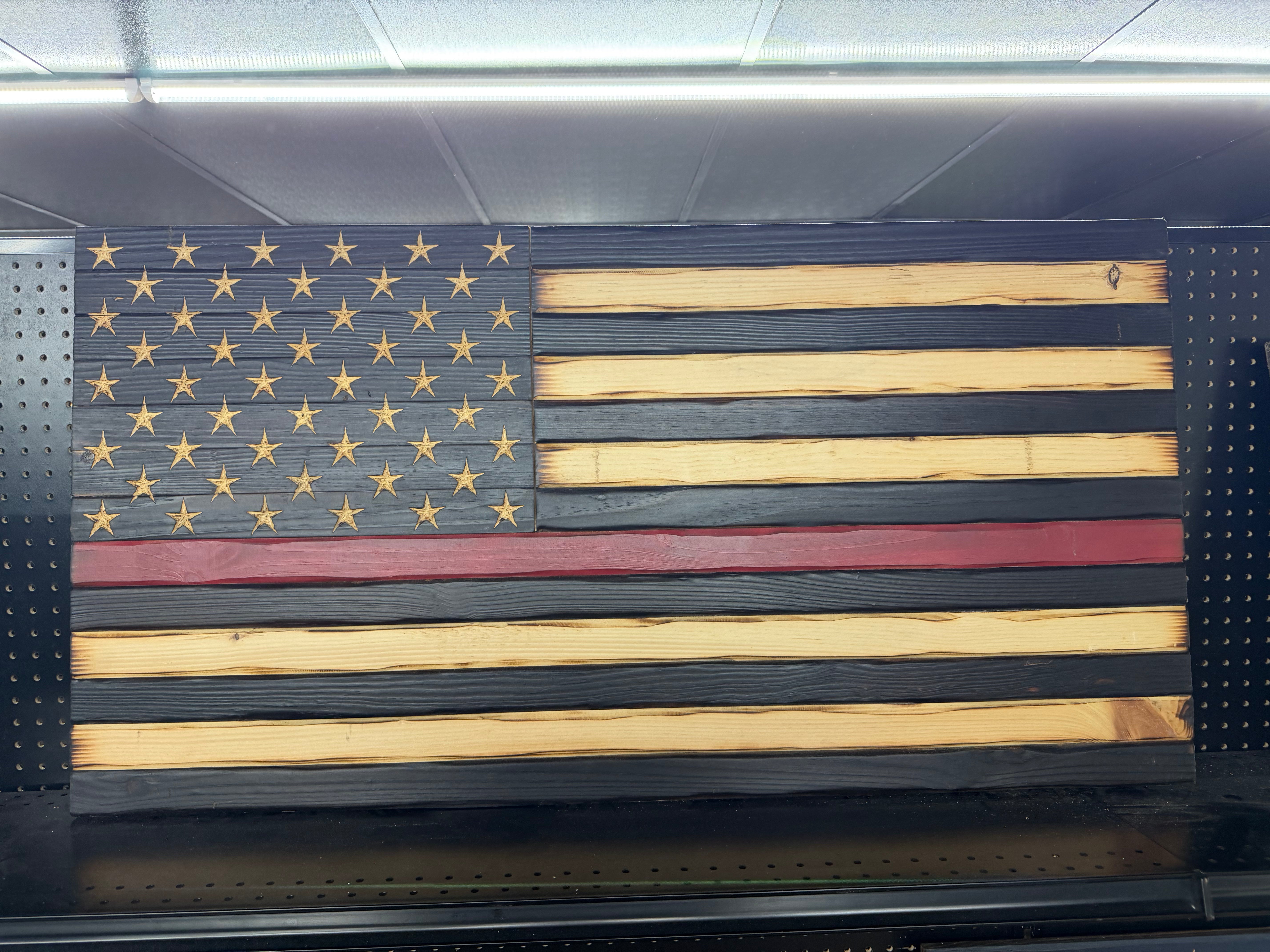 Large 46"x24" Thin Red Line // Imperfections and or Damage See image for details / read description EXPEDITE 2345