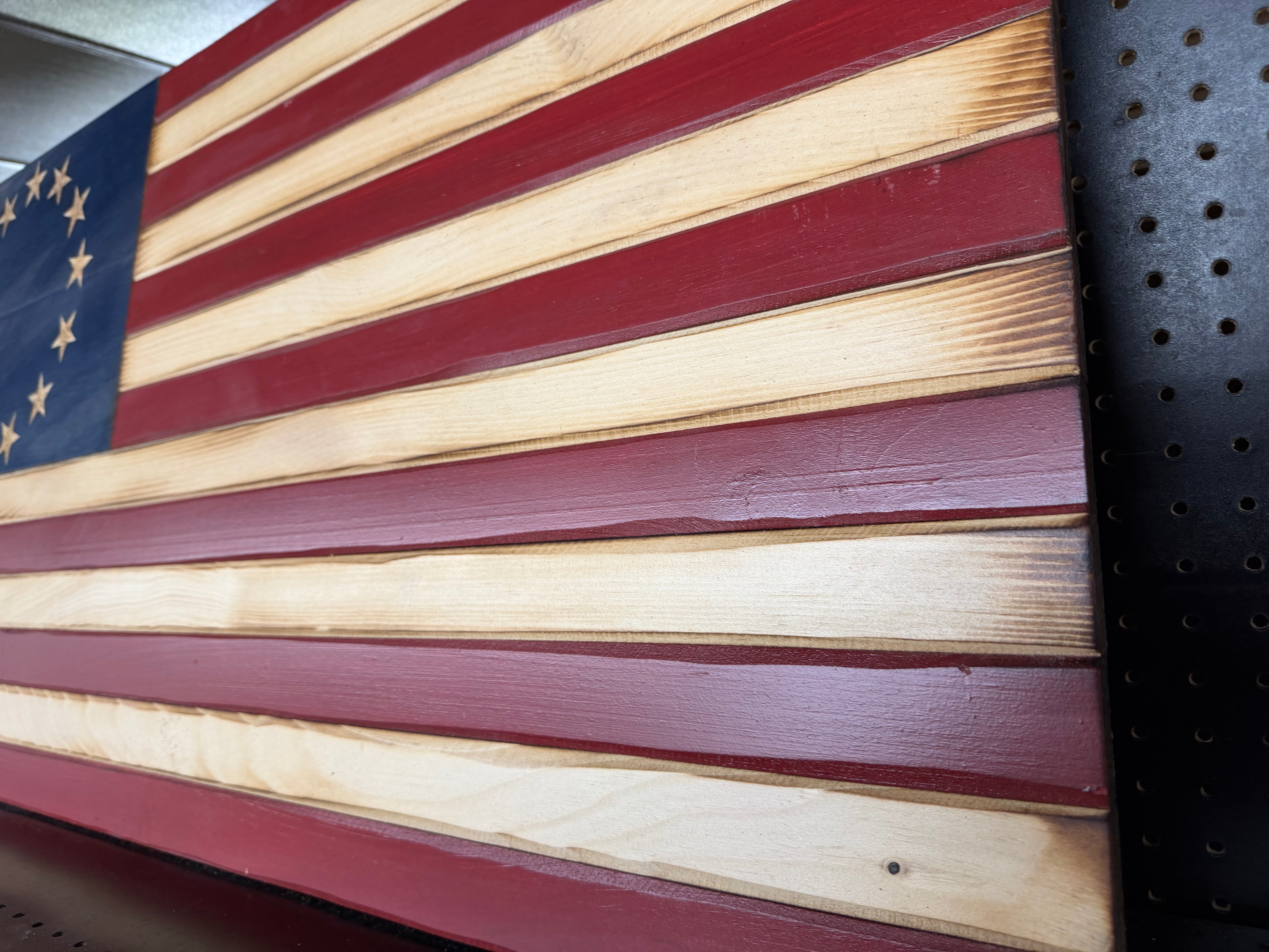Large 46"x24" Betsy Ross // Imperfections and or Damage See image for details / read description EXPEDITE 1452