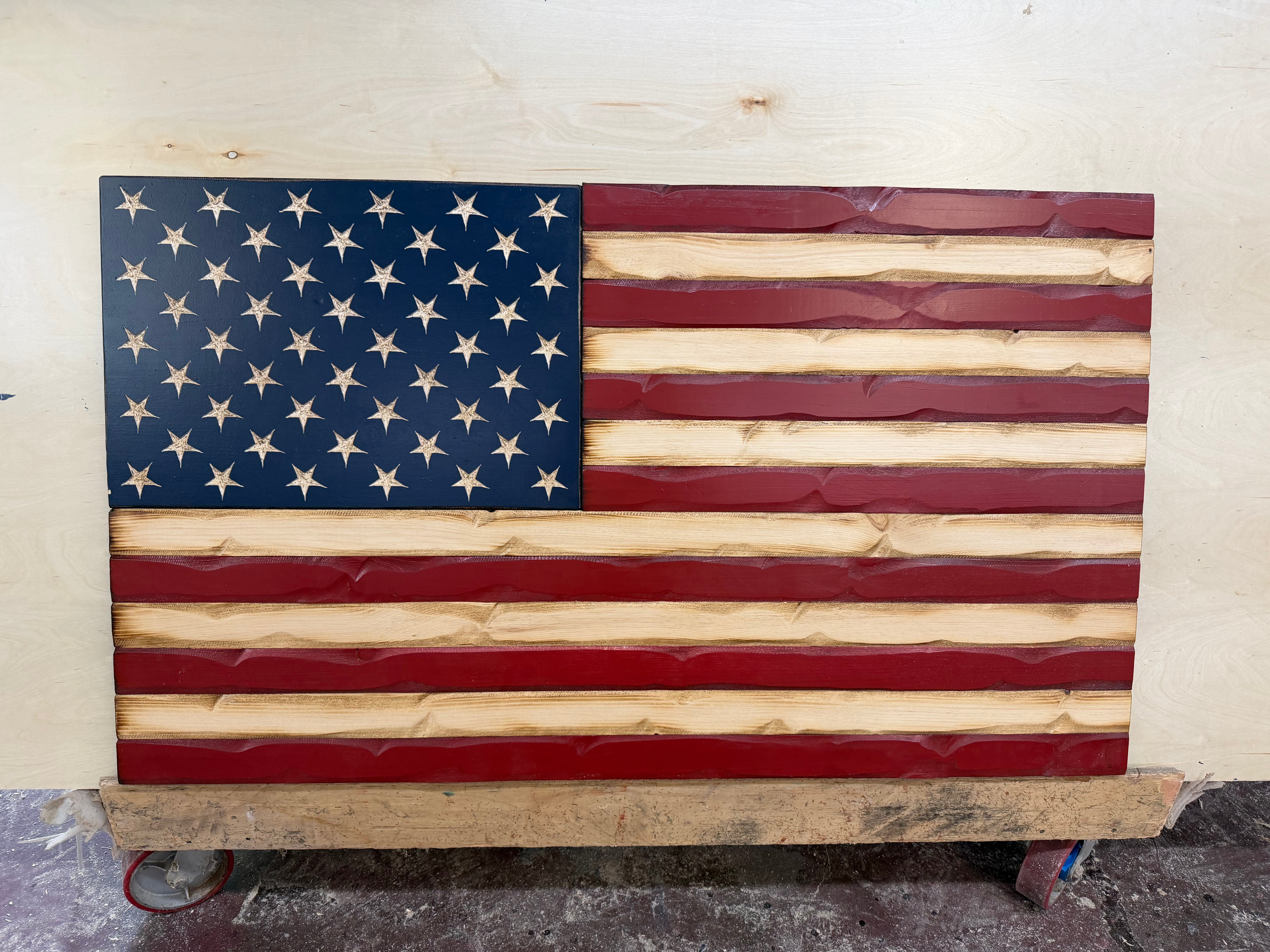 Colossal 55"x32" Rustic Glory Upside Down Stars // Imperfections and or Damage See image for details / read description EXPEDITE 542 (Copy)
