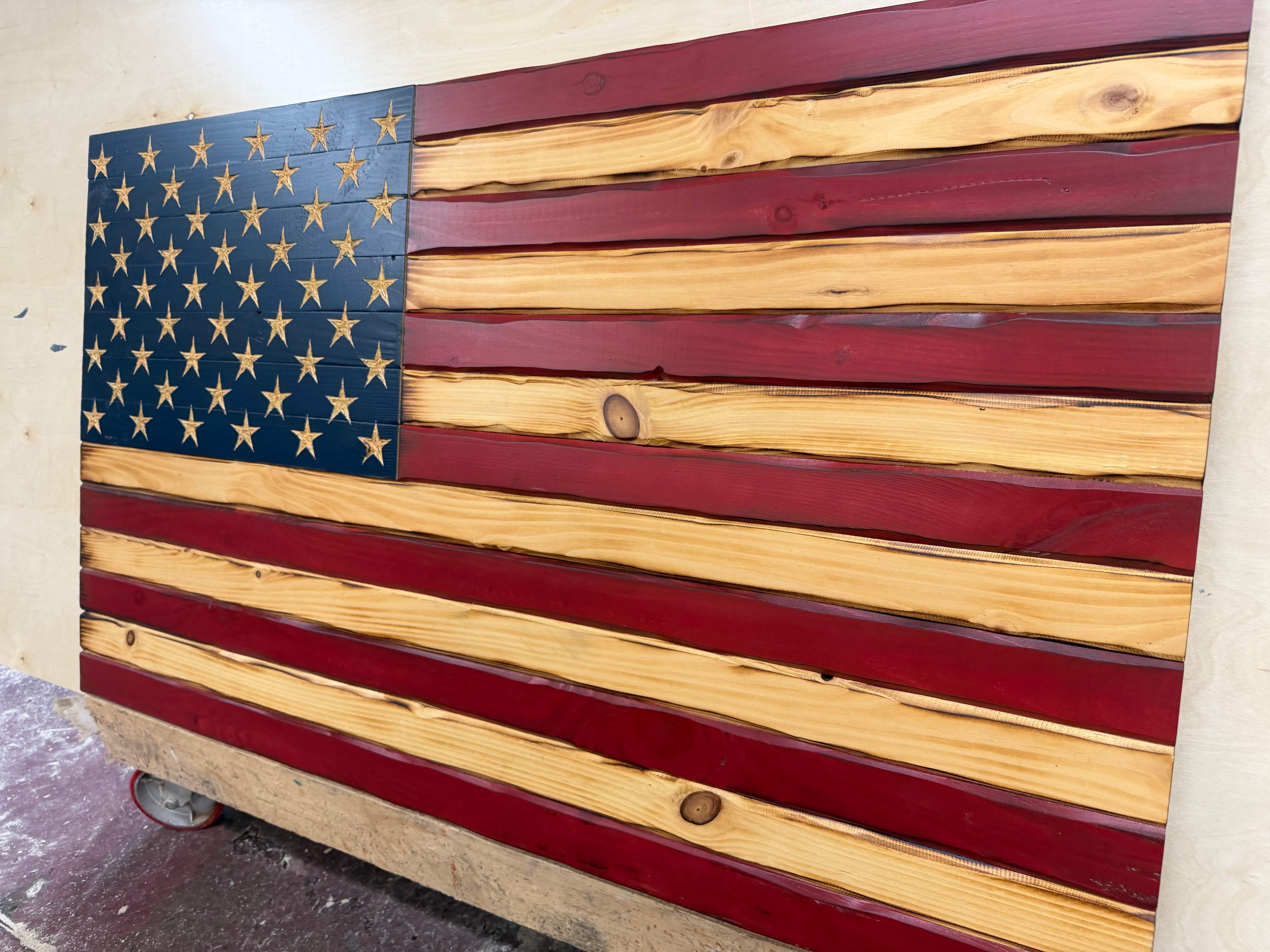 Colossal 55"x32" Old Glory // Imperfections and or Damage See image for details / read description EXPEDITE 8436