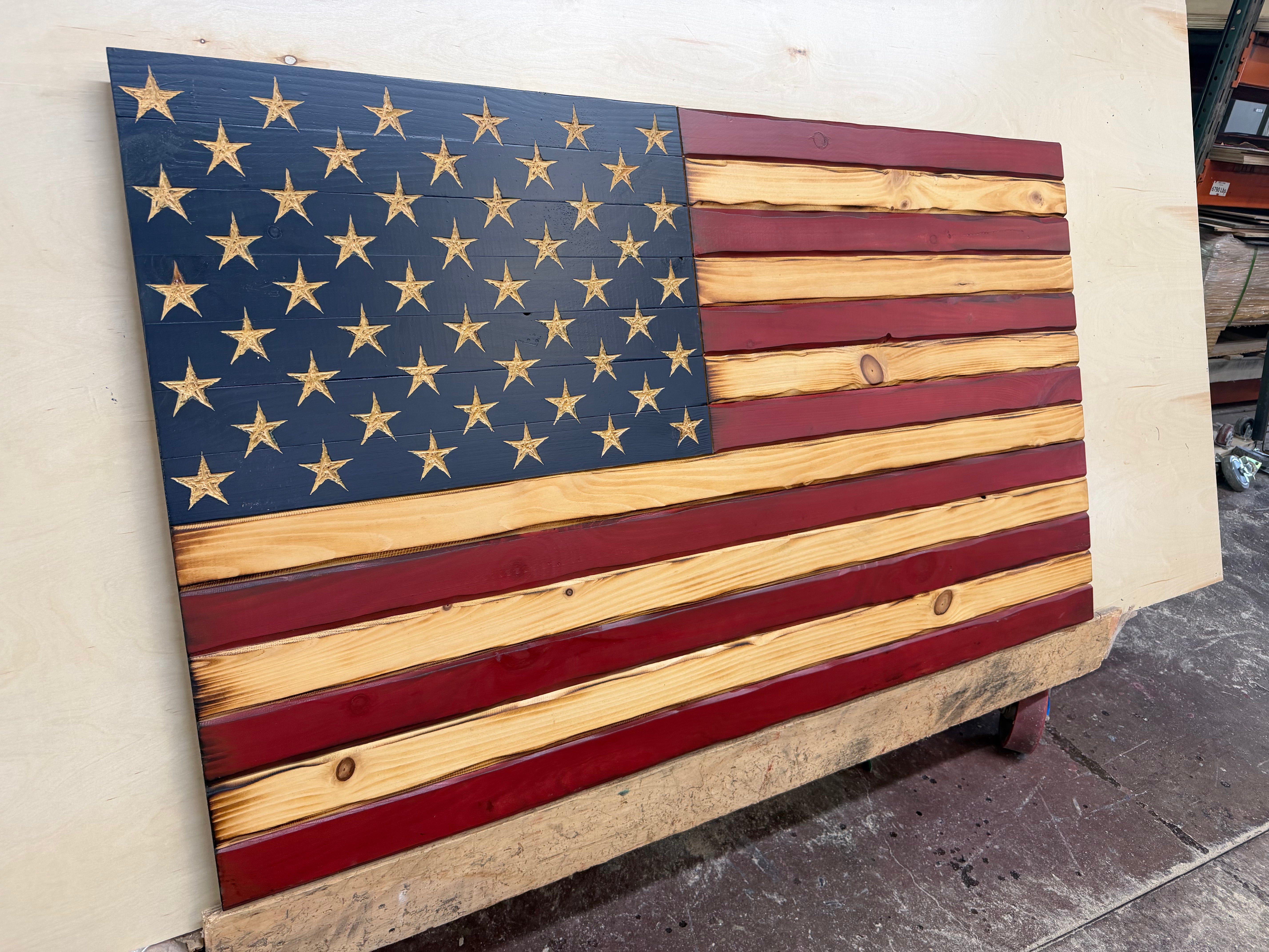 Colossal 55"x32" Old Glory // Imperfections and or Damage See image for details / read description EXPEDITE 8436