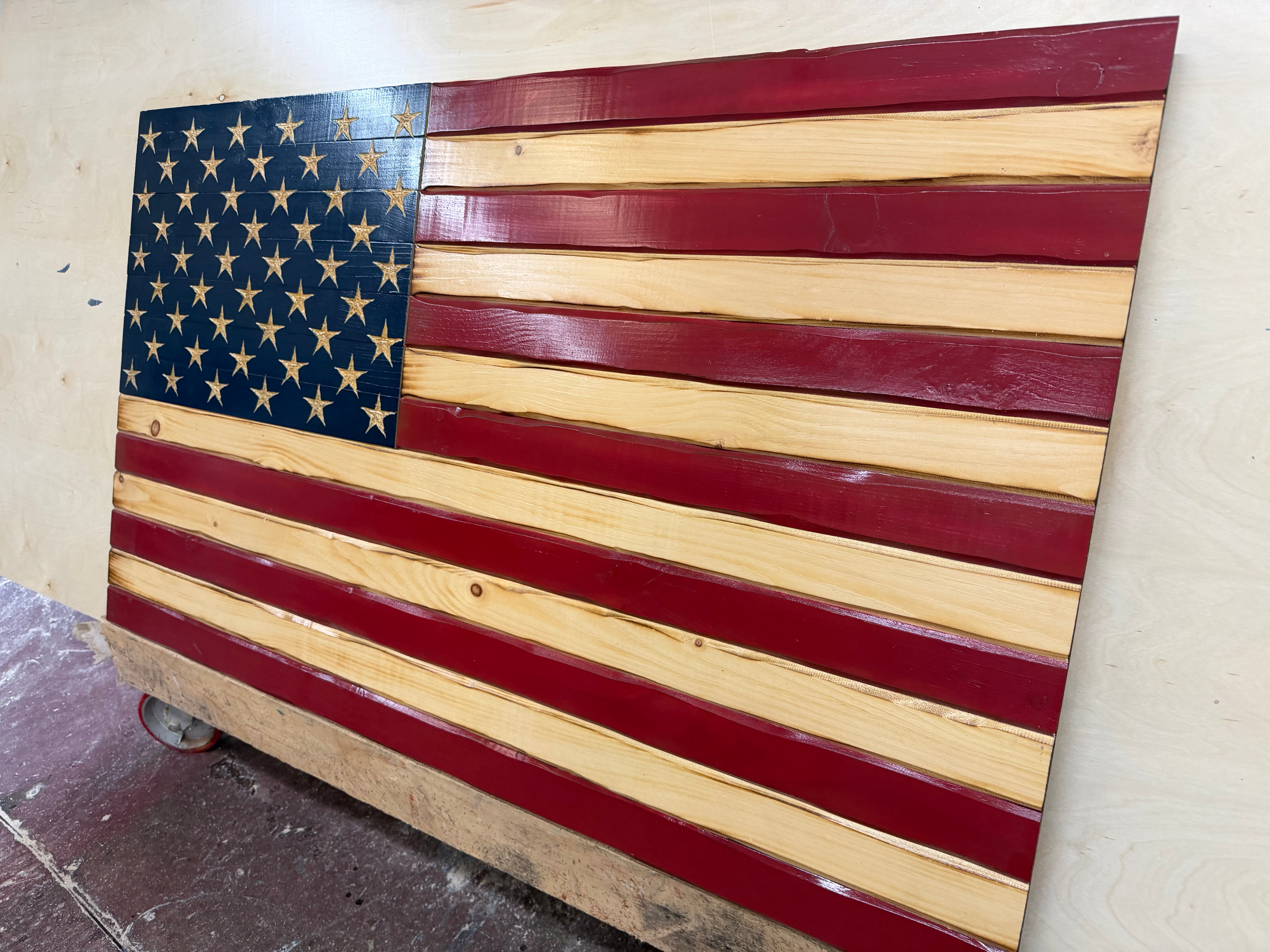 Colossal 55"x32" Old Glory // Imperfections and or Damage See image for details / read description EXPEDITE 852