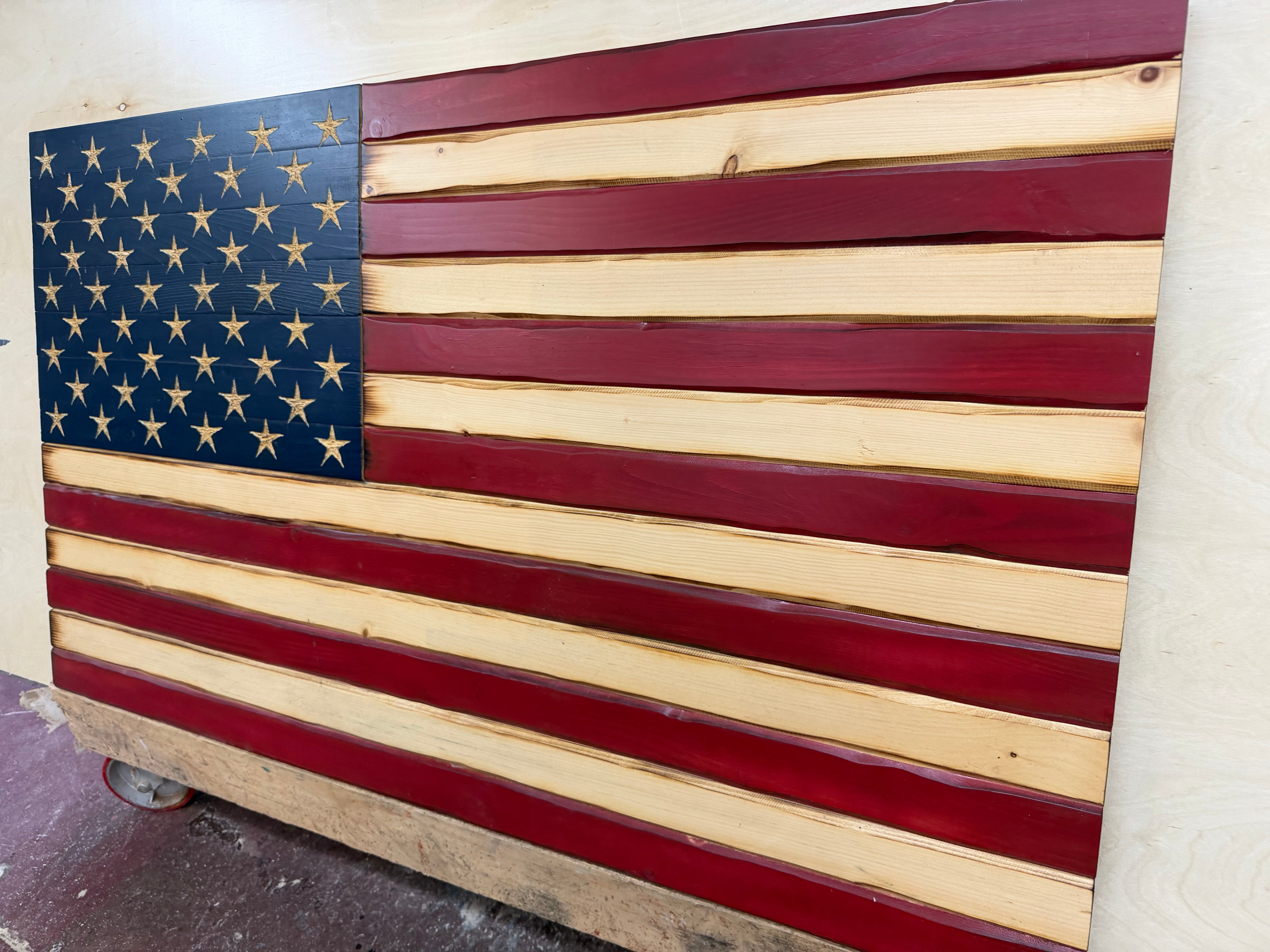 Colossal 55"x32" Old Glory // Imperfections and or Damage See image for details / read description EXPEDITE 863