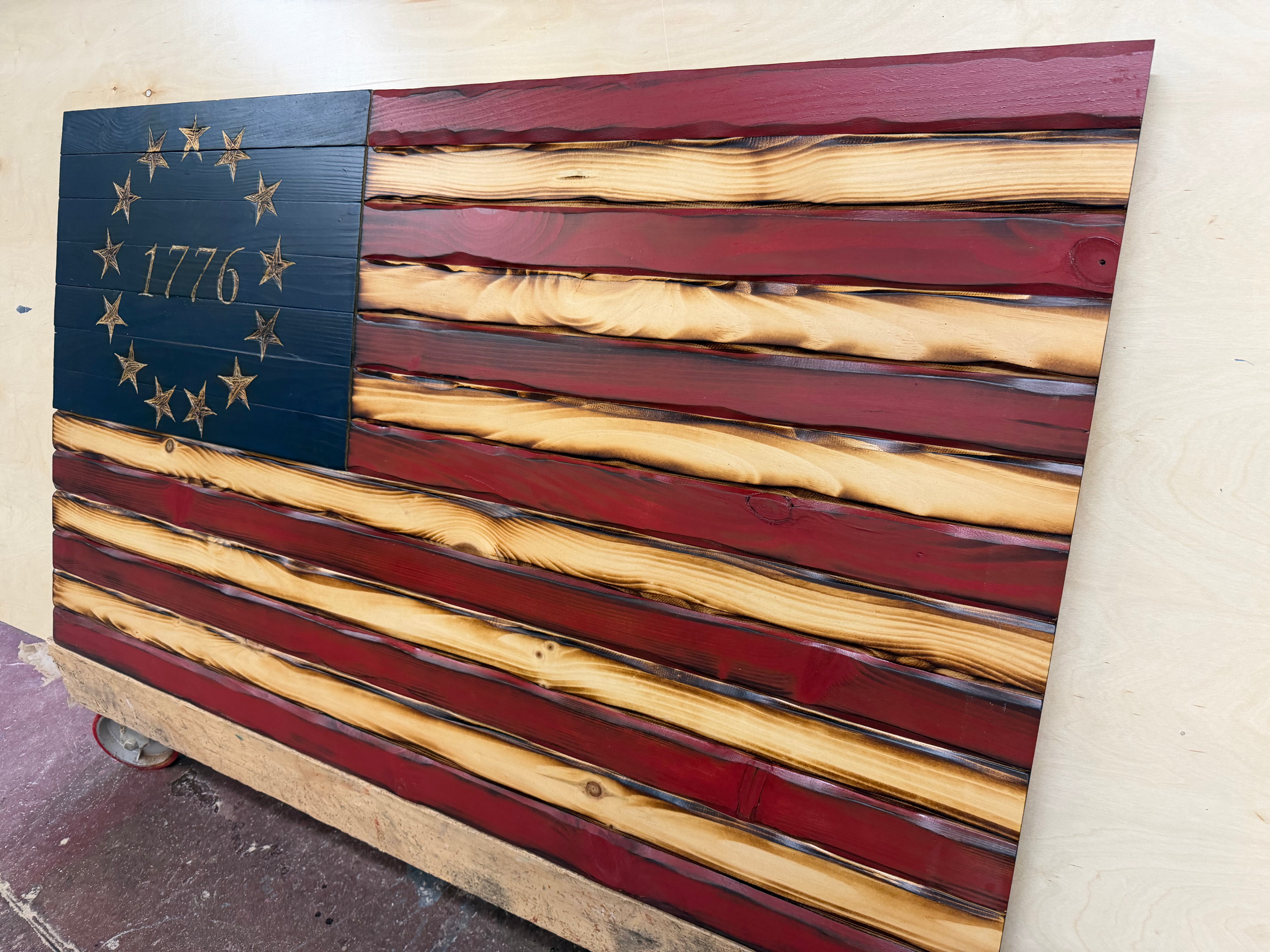 Colossal 55"x32" Weathered 1776 // Imperfections and or Damage See image for details / read description EXPEDITE 126