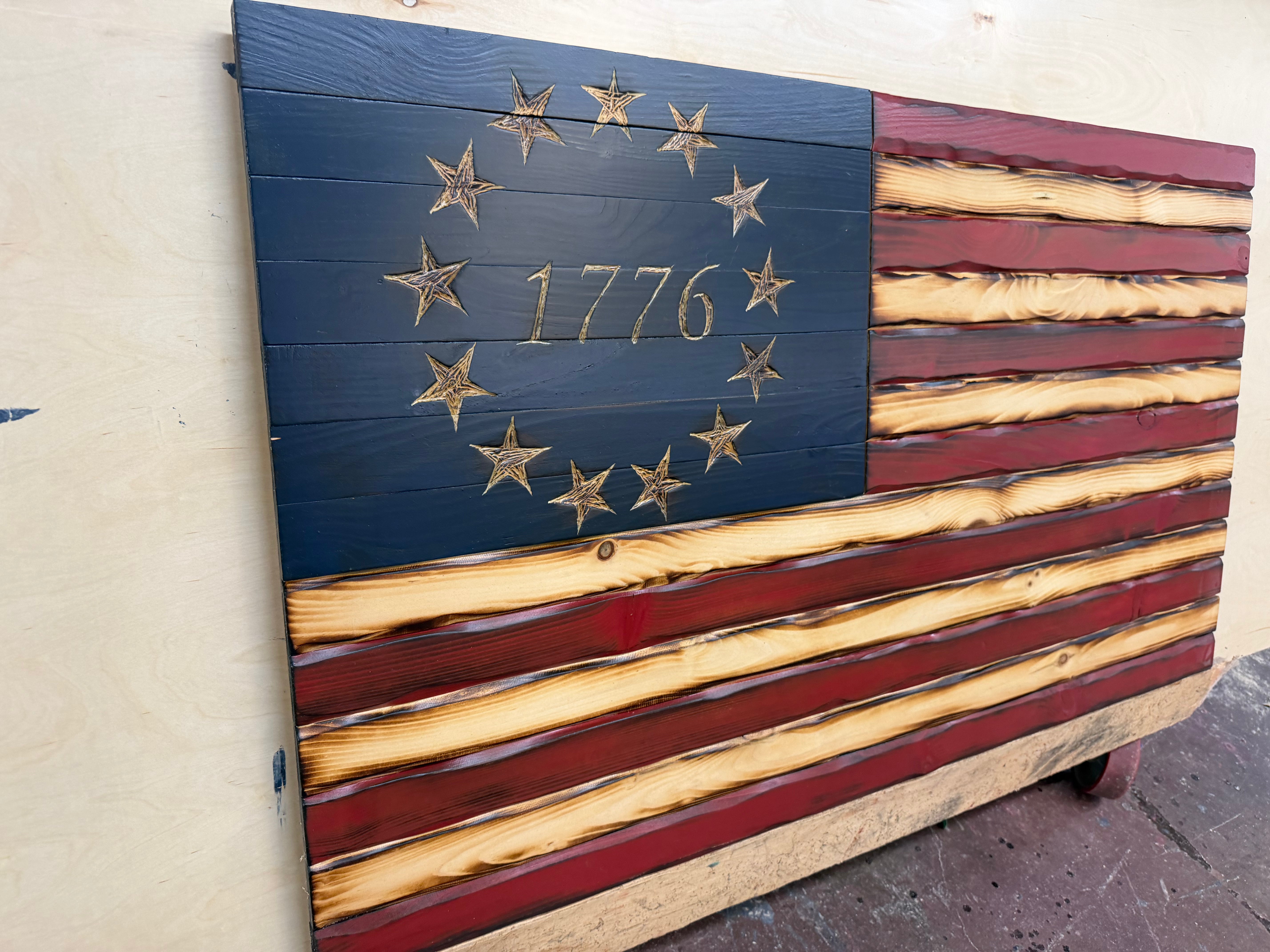 Colossal 55"x32" Weathered 1776 // Imperfections and or Damage See image for details / read description EXPEDITE 126