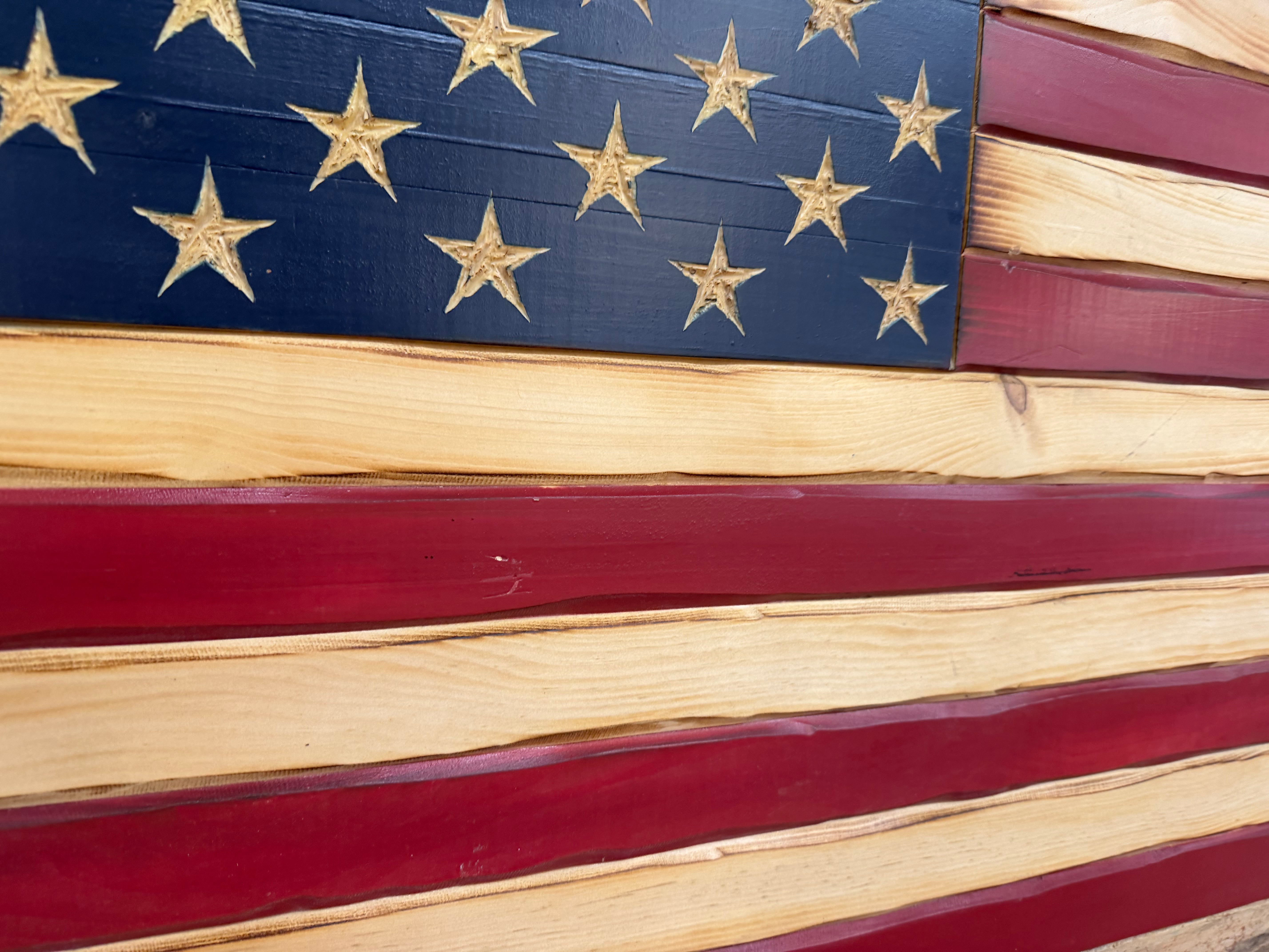 Colossal 55"x32"Old Glory // Imperfections and or Damage See image for details / read description EXPEDITE 363