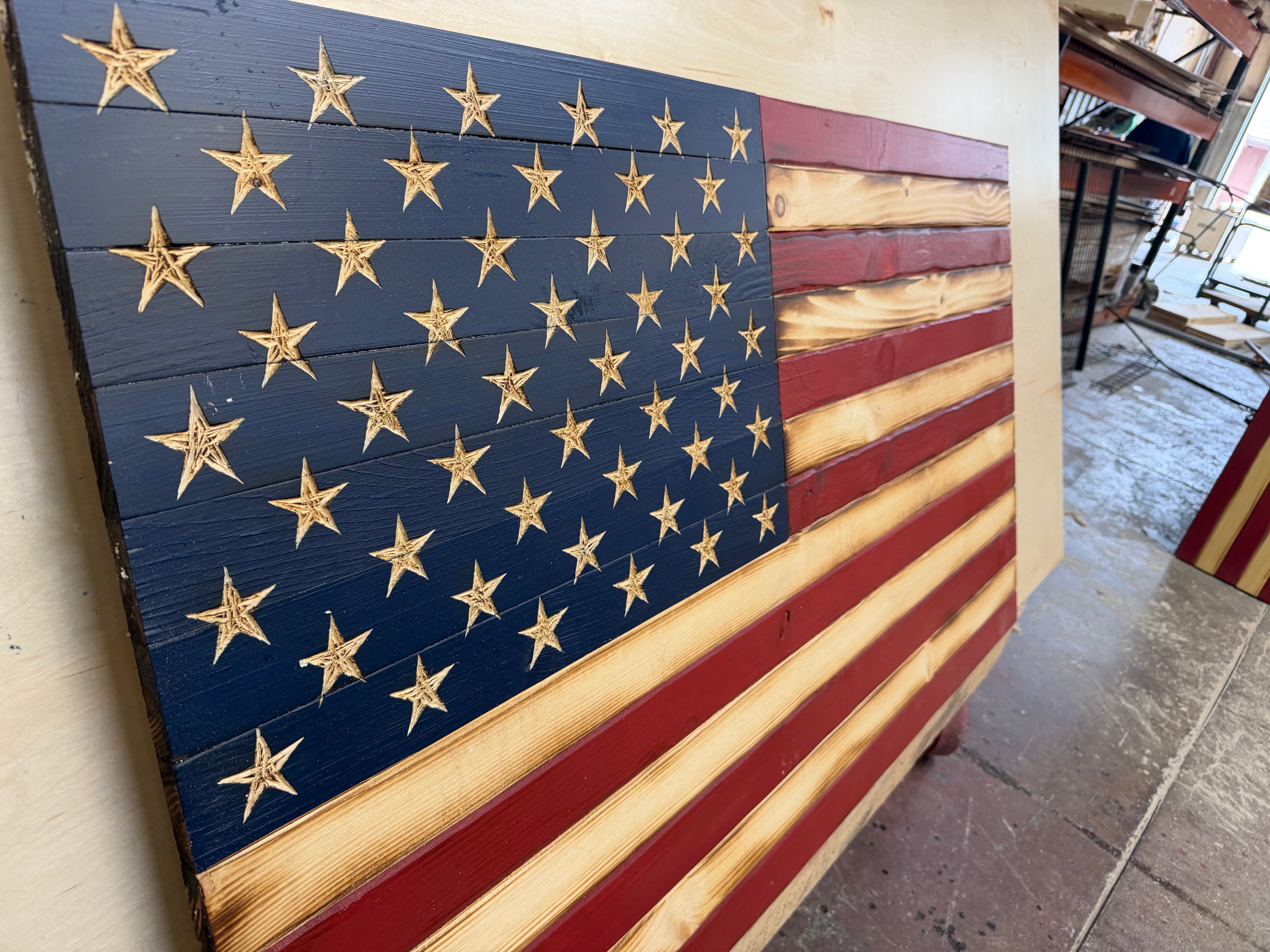 Colossal 55"x32"Old Glory // Imperfections and or Damage See image for details / read description EXPEDITE 299