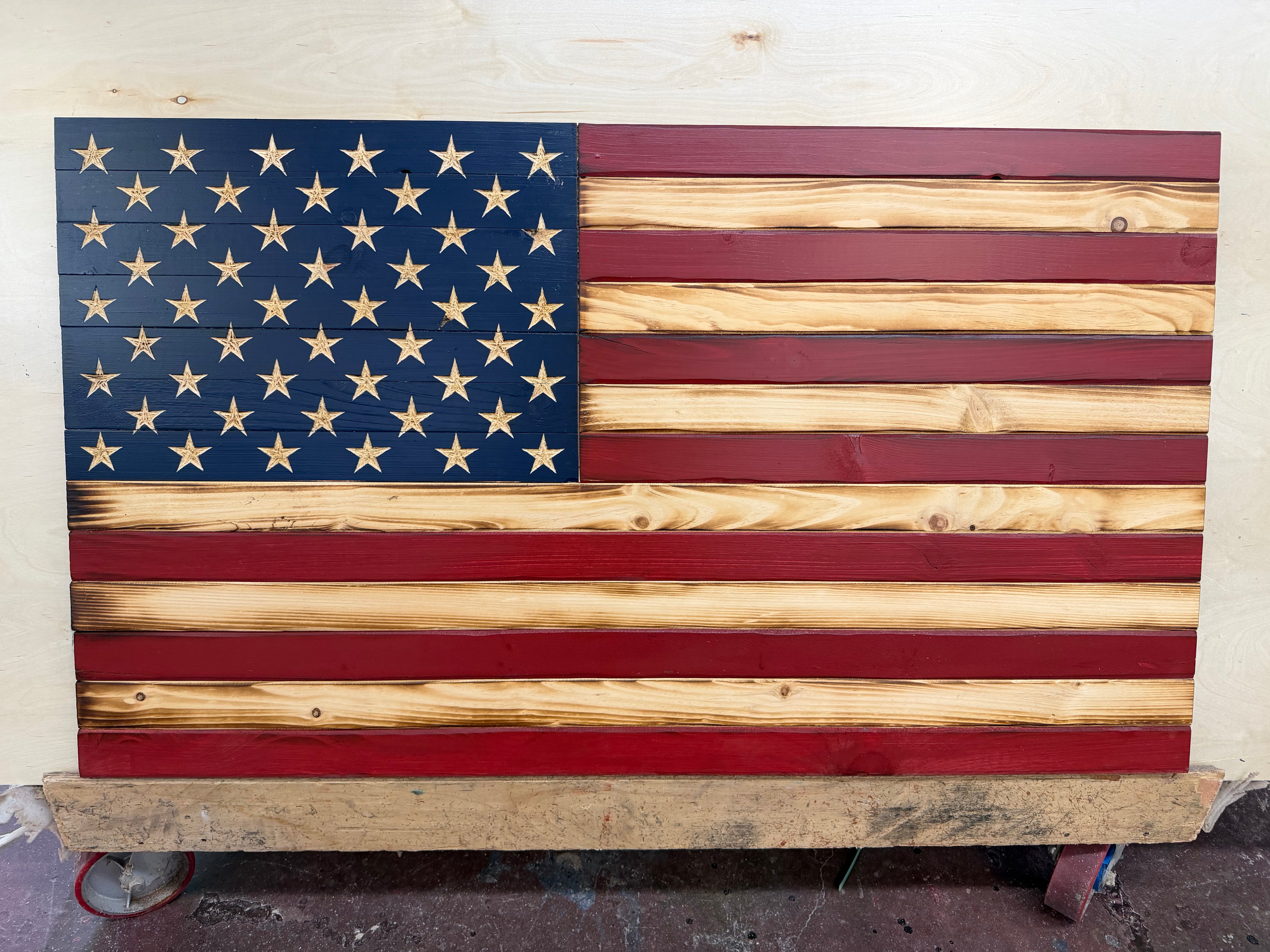 Colossal 55"x32"Old Glory // Imperfections and or Damage See image for details / read description EXPEDITE 4863