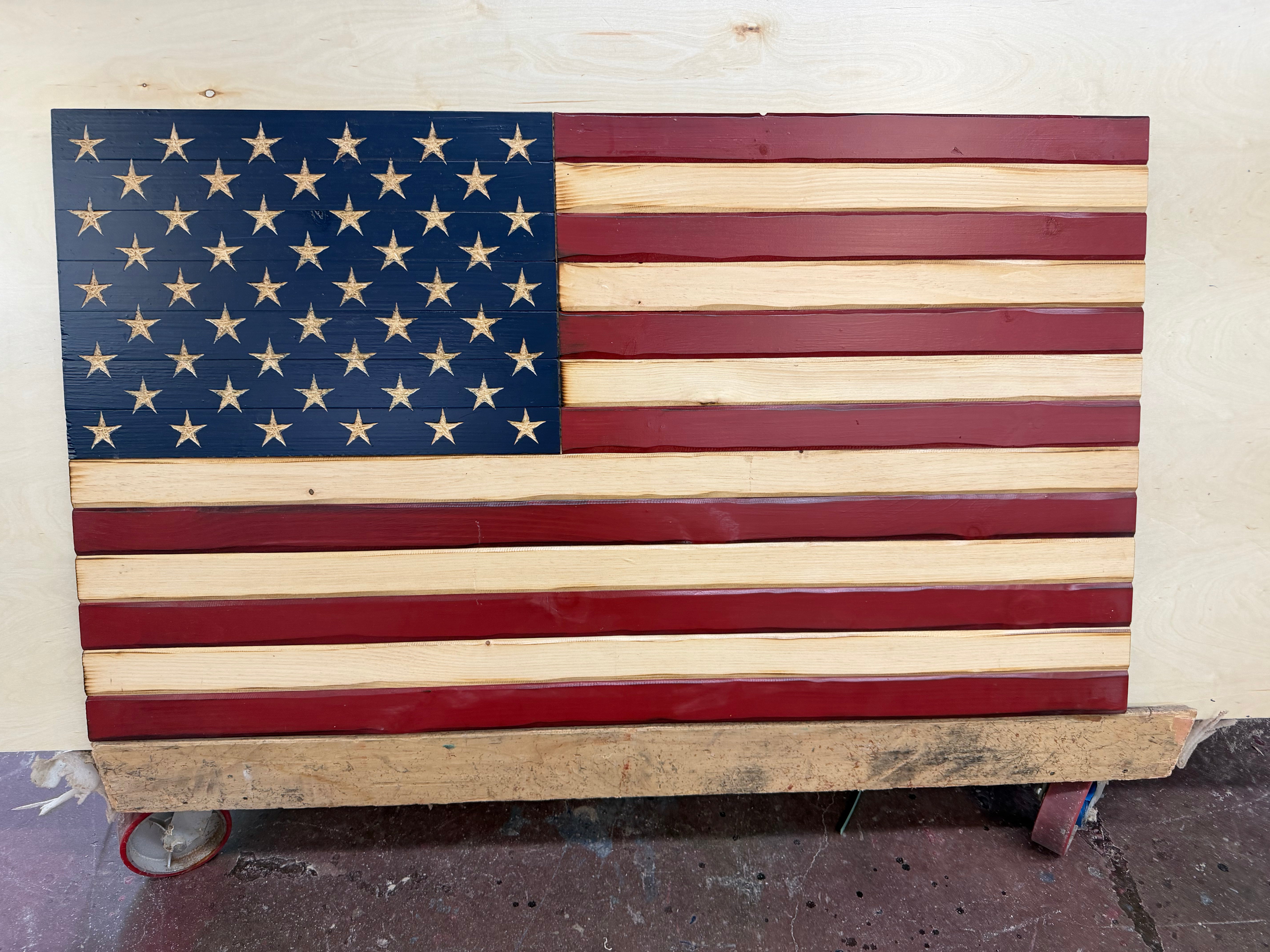 Colossal 55"x32"Old Glory // Imperfections and or Damage See image for details / read description EXPEDITE 225
