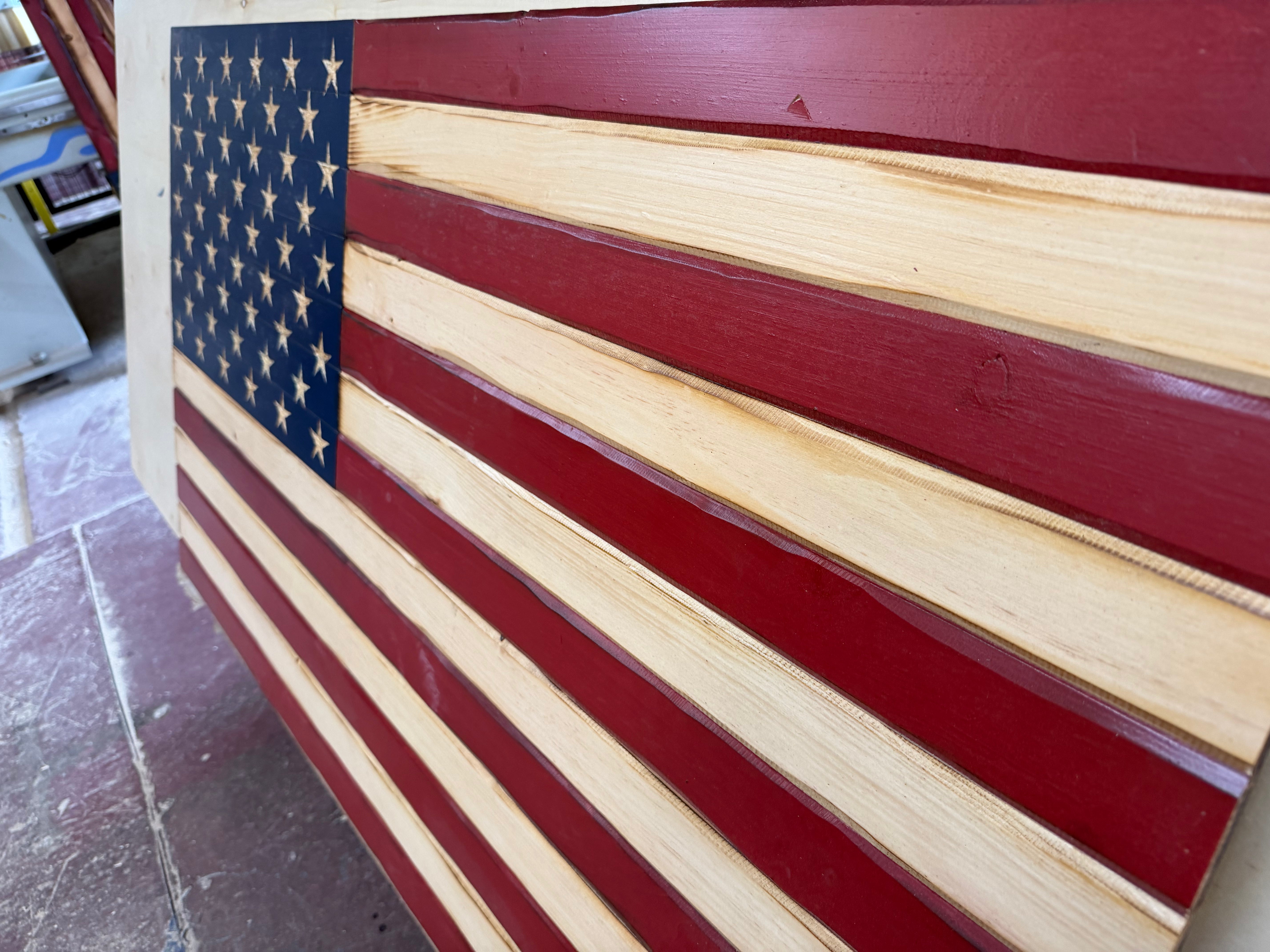 Colossal 55"x32"Old Glory // Imperfections and or Damage See image for details / read description EXPEDITE 225