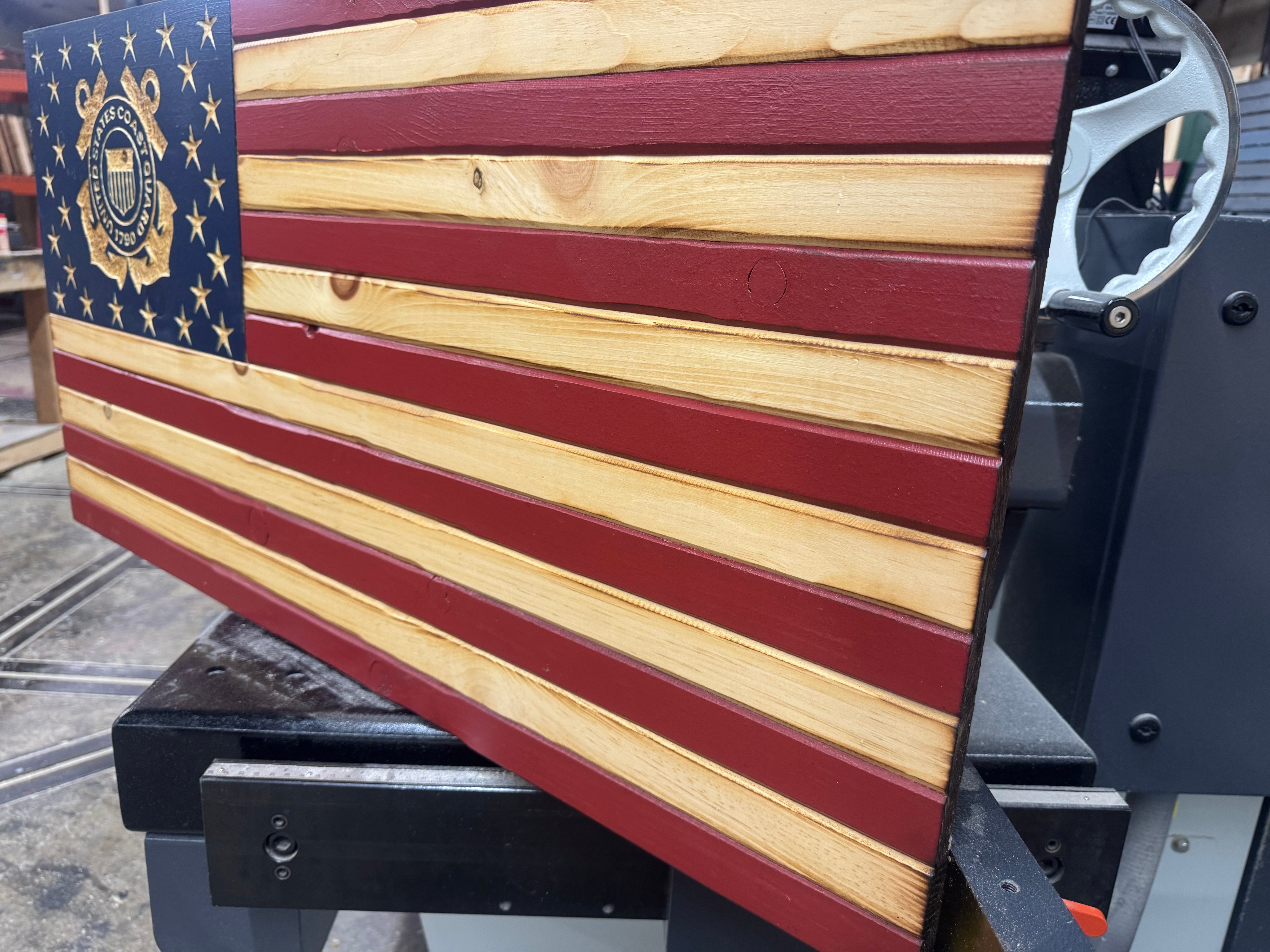 Medium 38x19 Coast Guard Old Glory // Imperfections and or Damage See image for details / read description EXPEDITE 3245 (Copy) (Copy)