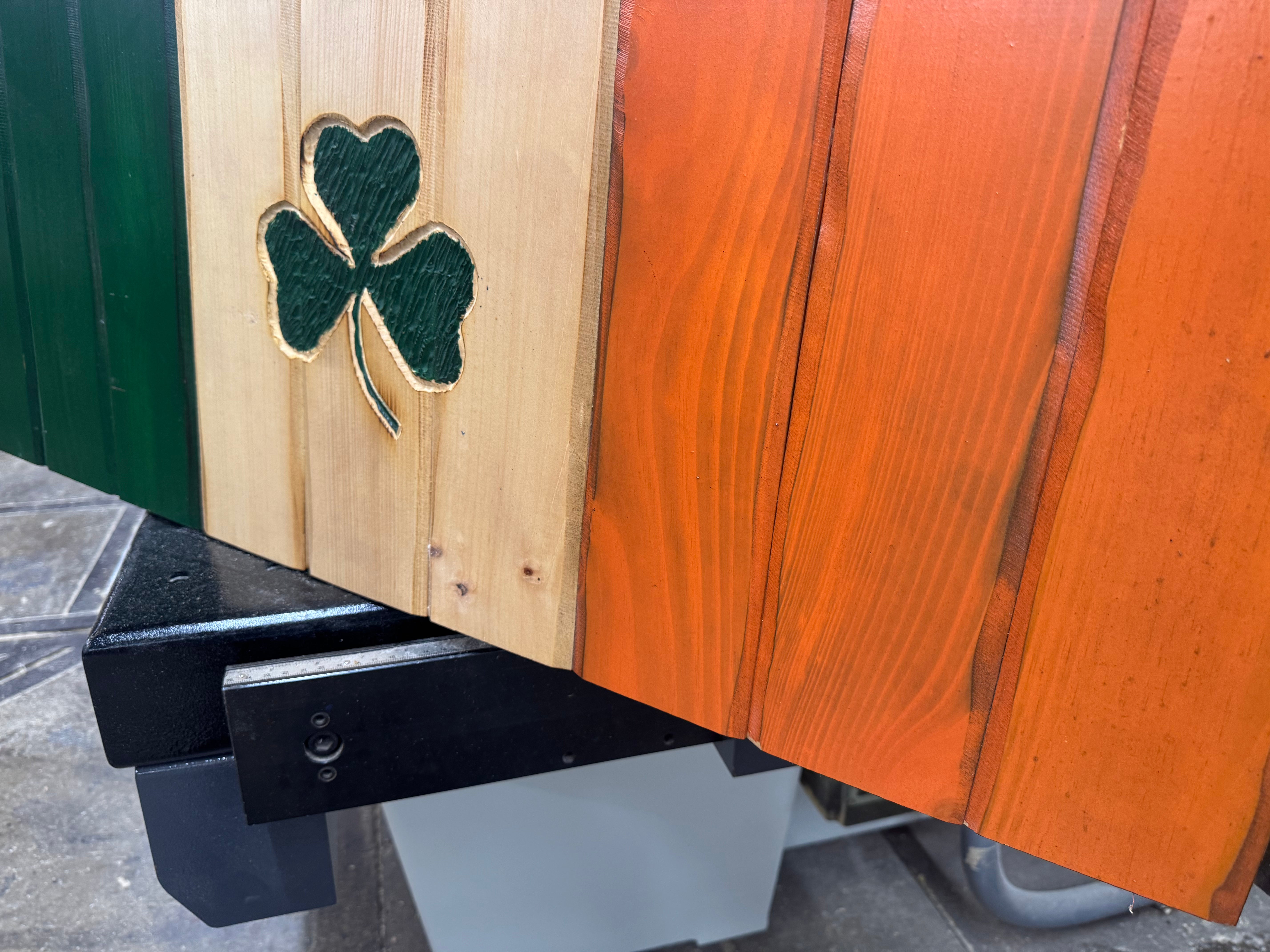 Medium 38x16 Irish Shamrock // Imperfections and or Damage See image for details / read description EXPEDITE 7806
