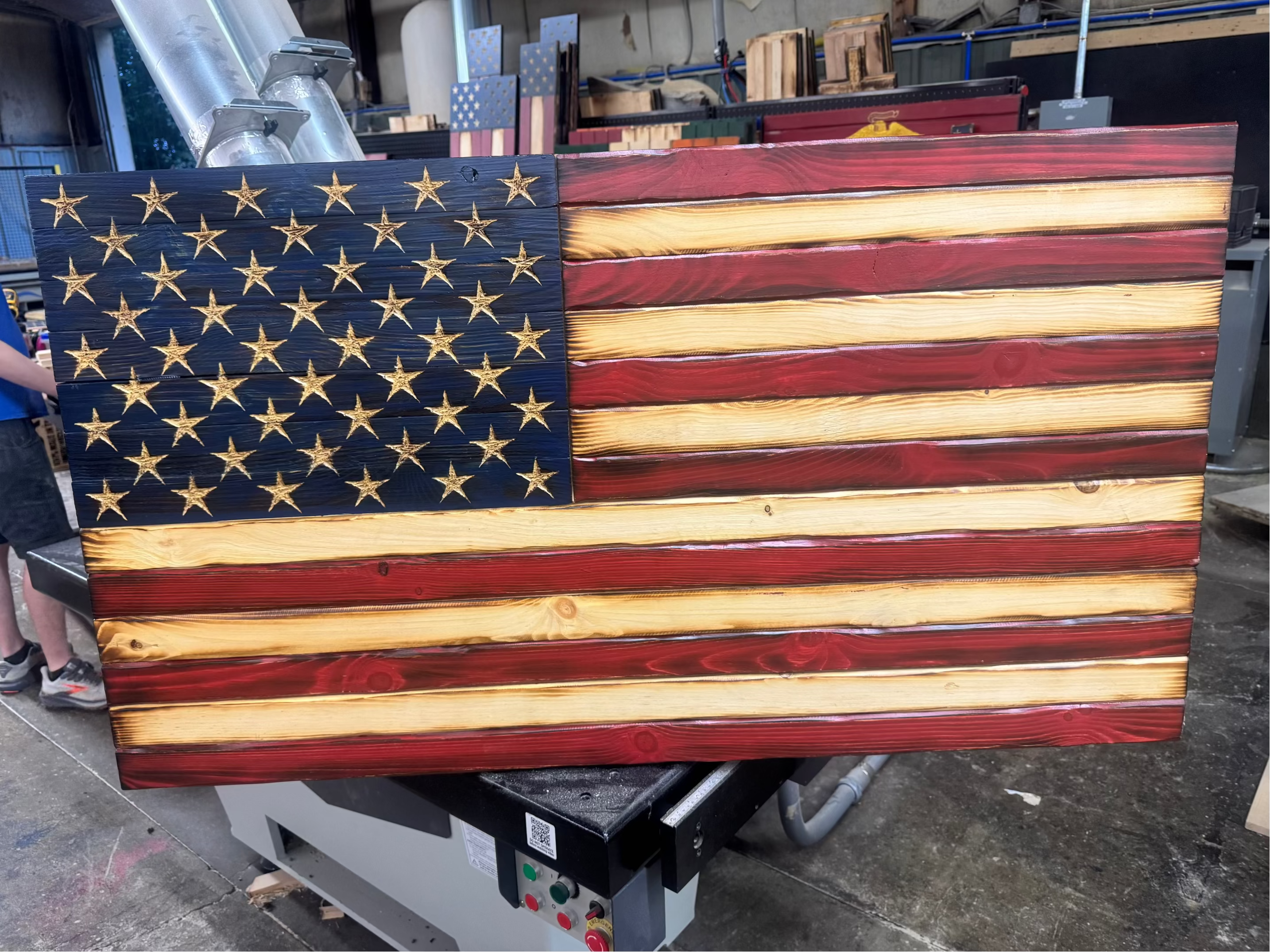 Colossal 56x32 Weathered Old Glory // Read description EXPEDITE 7840