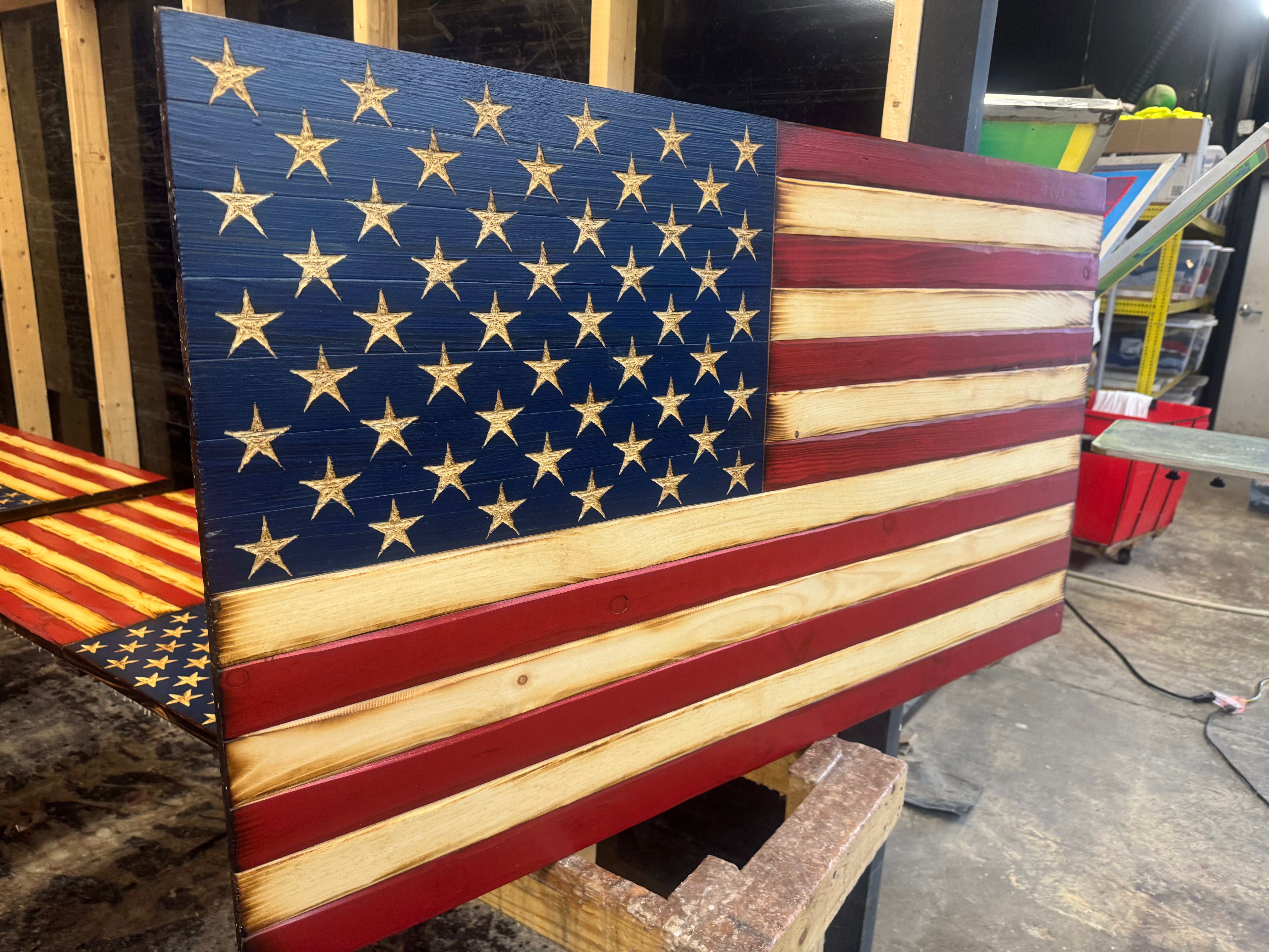 Colossal 56x32 Old Glory // Read description EXPEDITE 7856