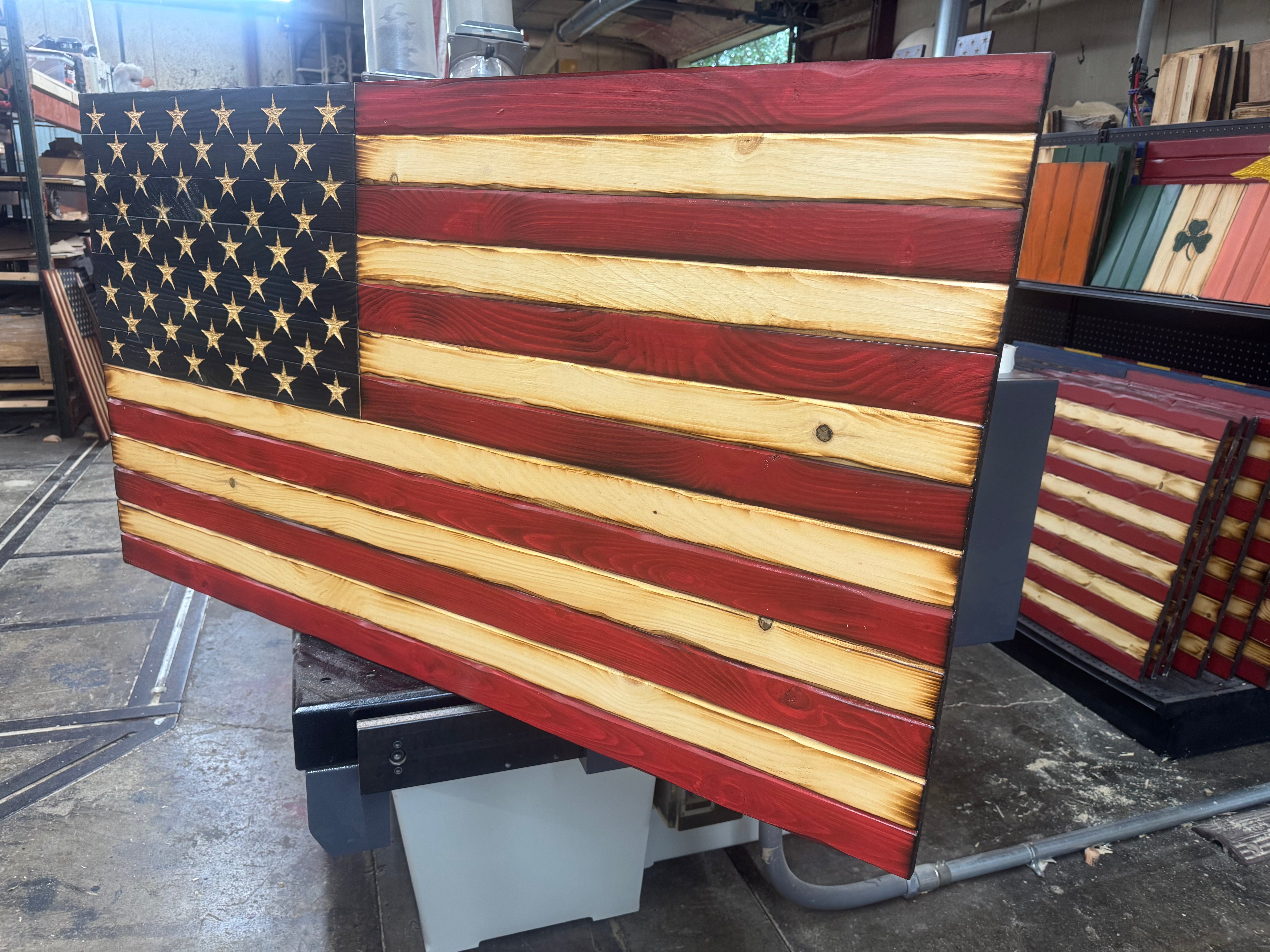 Colossal 56x32 Old Glory // Read description EXPEDITE 7859