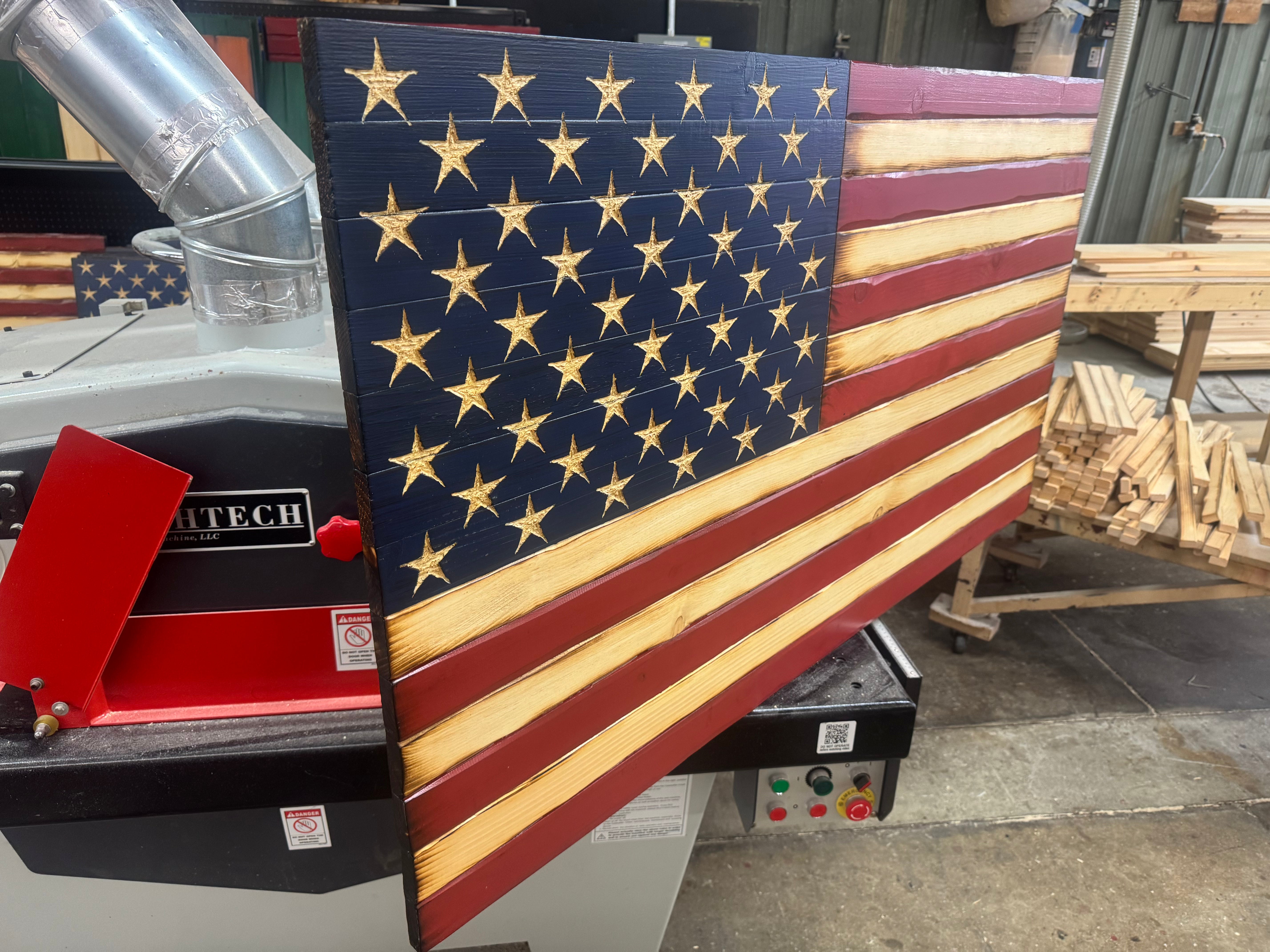 Colossal 56x32 Old Glory // Read description EXPEDITE 7860