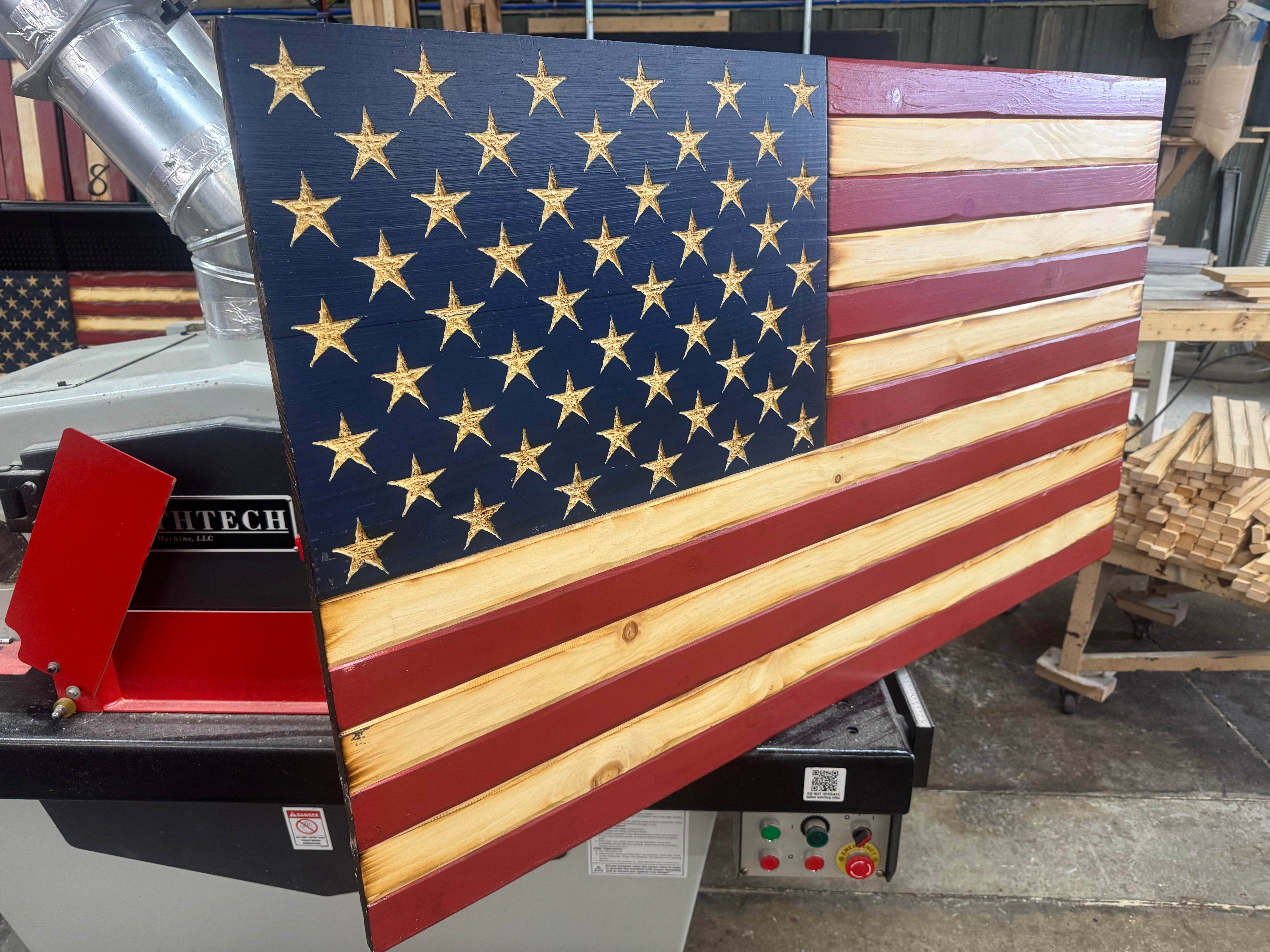 Colossal 56x32 Old Glory // Read description EXPEDITE 7861