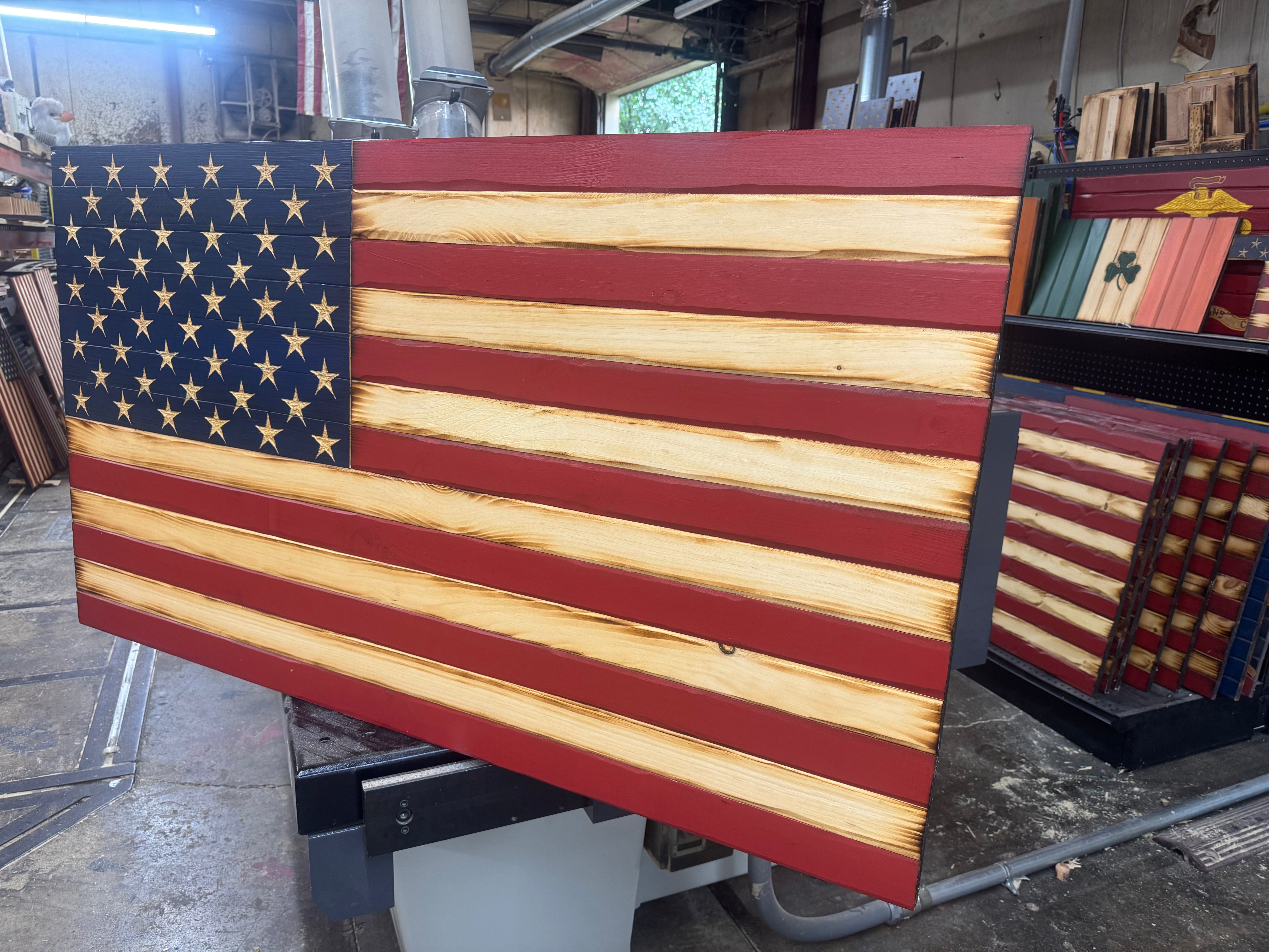 Colossal 56x32 Old Glory // Read description EXPEDITE 7863