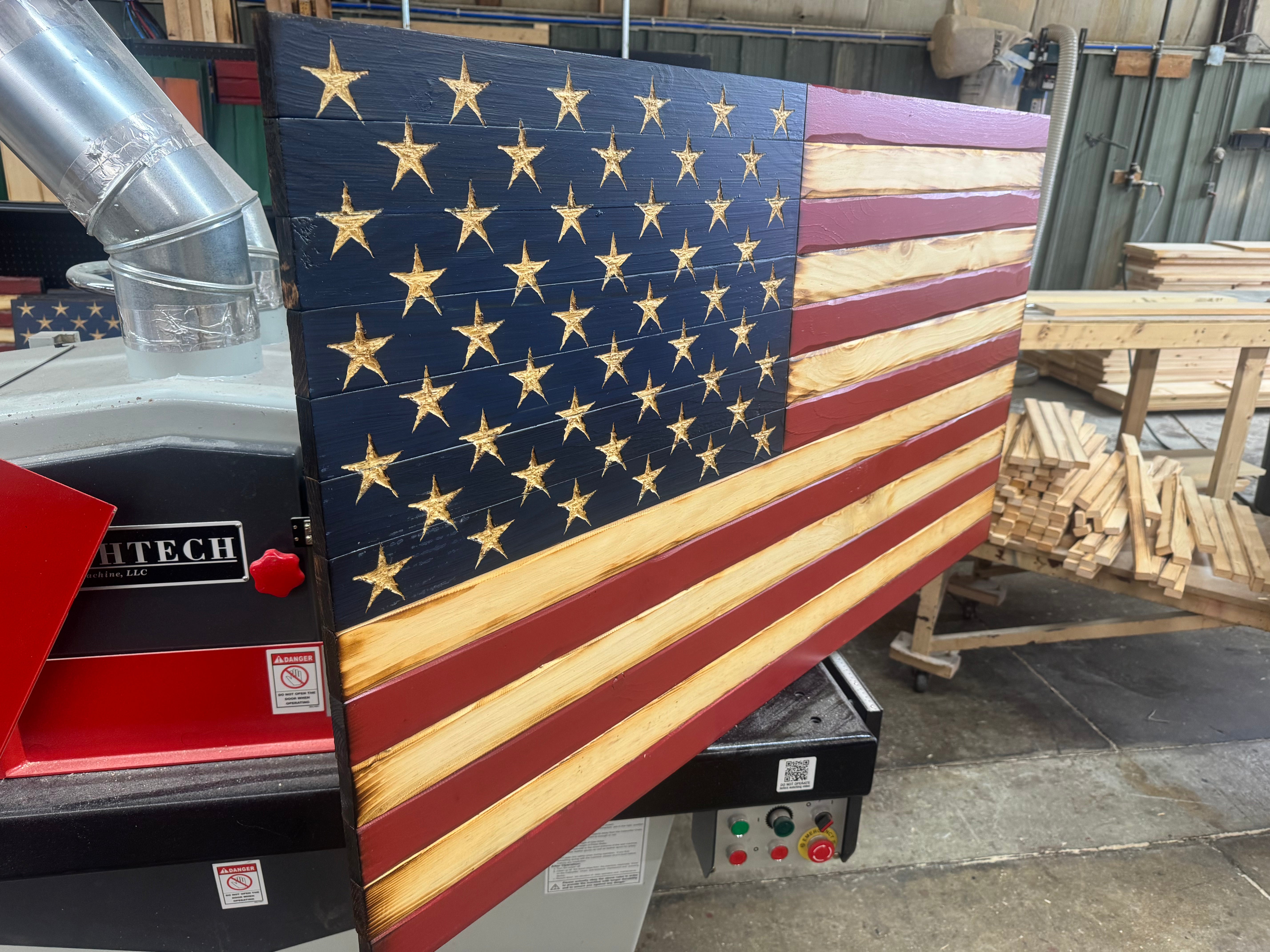 Colossal 56x32 Old Glory // Read description EXPEDITE 7864