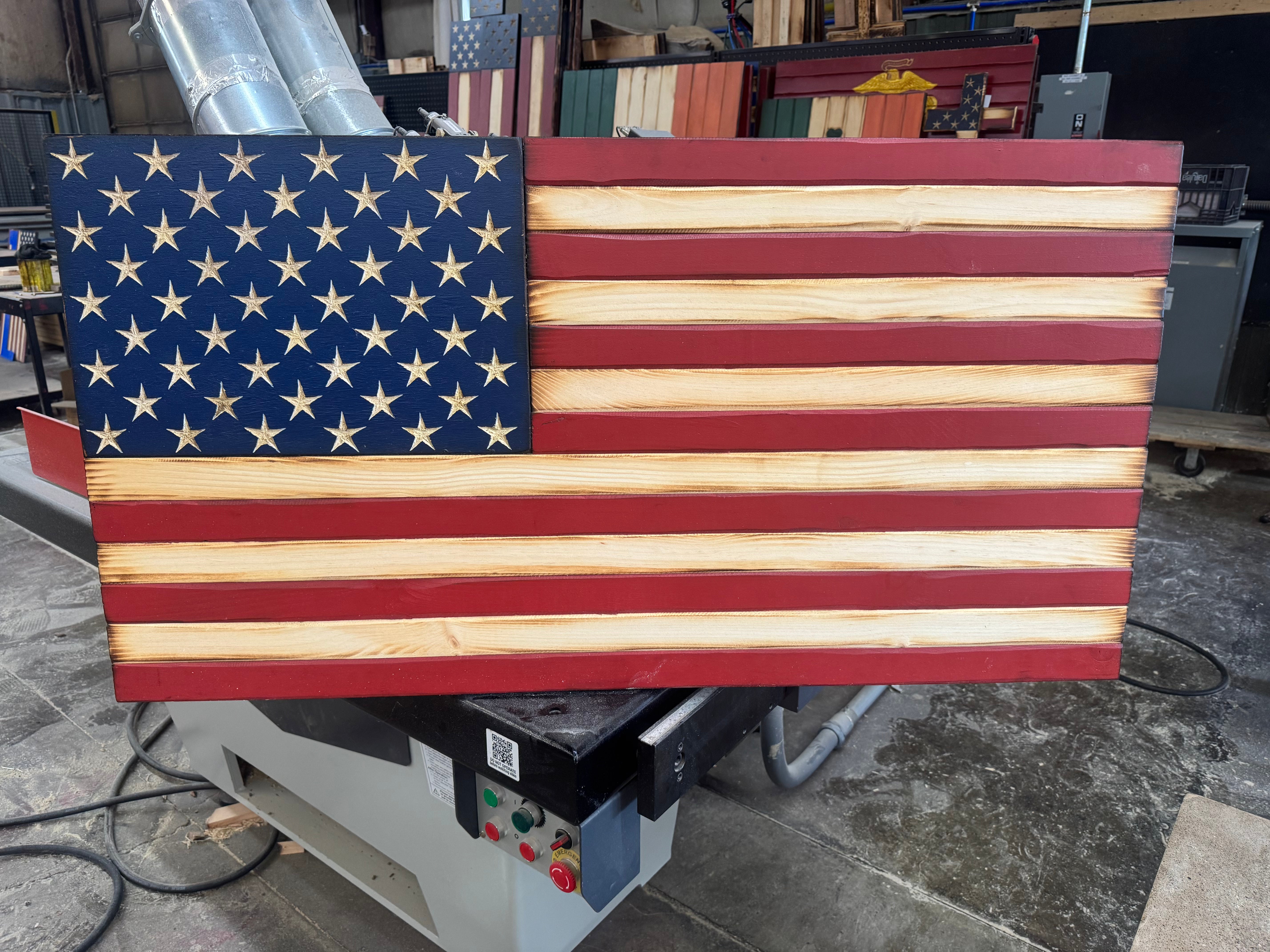 Large 46x24 Old Glory // Imperfections and or Damage See image for details / read description EXPEDITE 7879