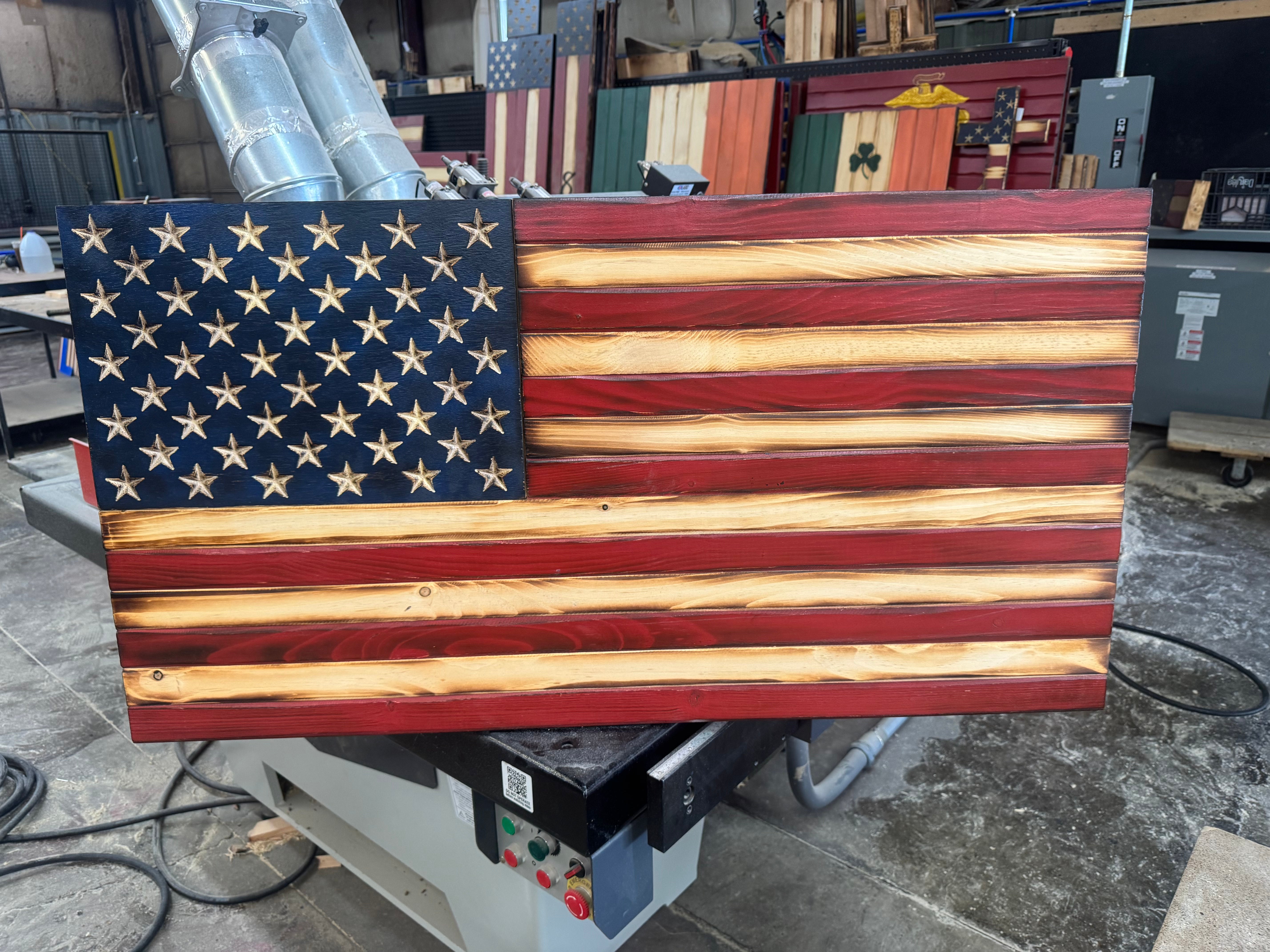Large 46x24 Weathered Old Glory // Imperfections and or Damage See image for details / read description EXPEDITE 7880