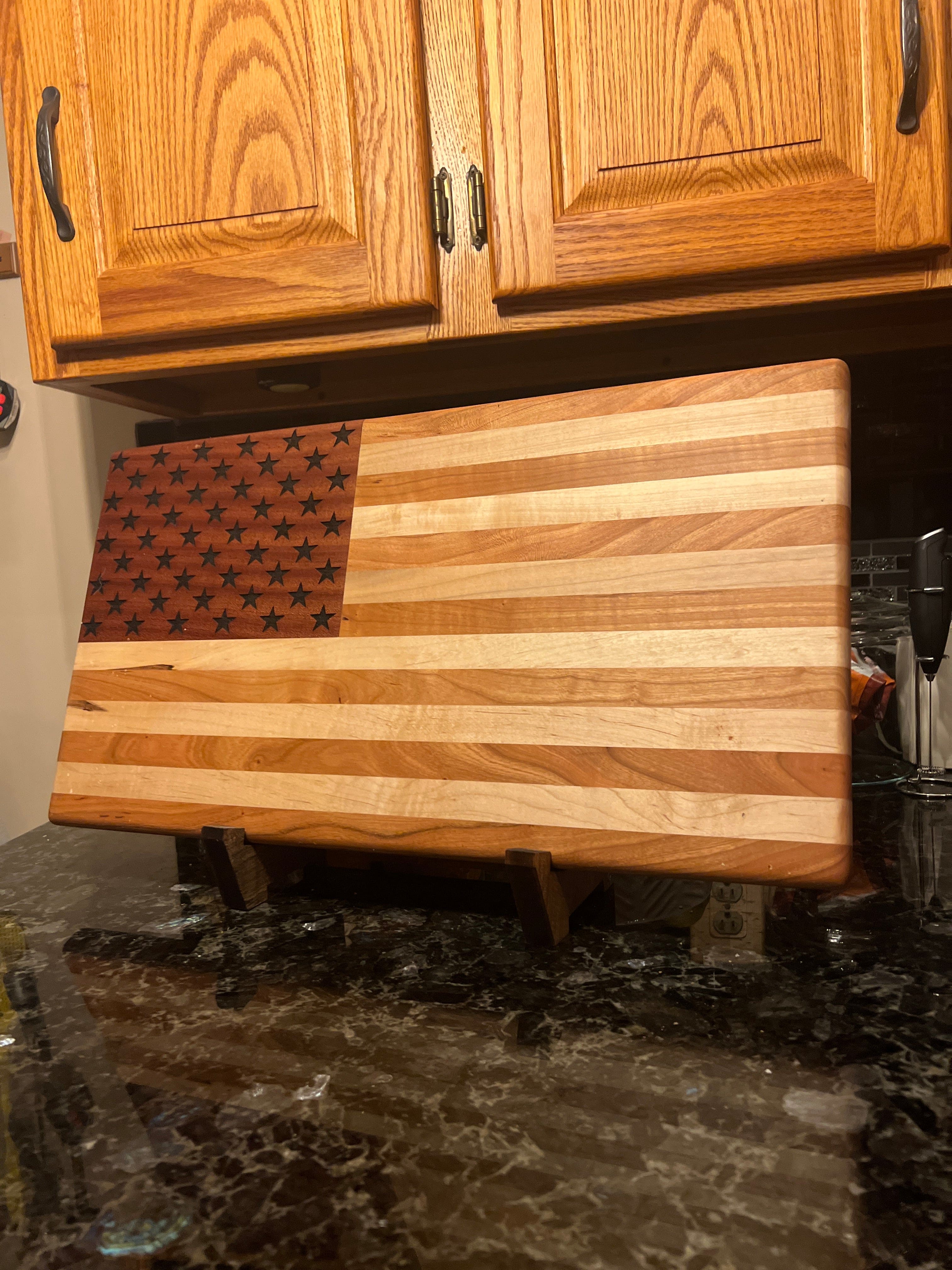 Old Glory Cutting Board & Display