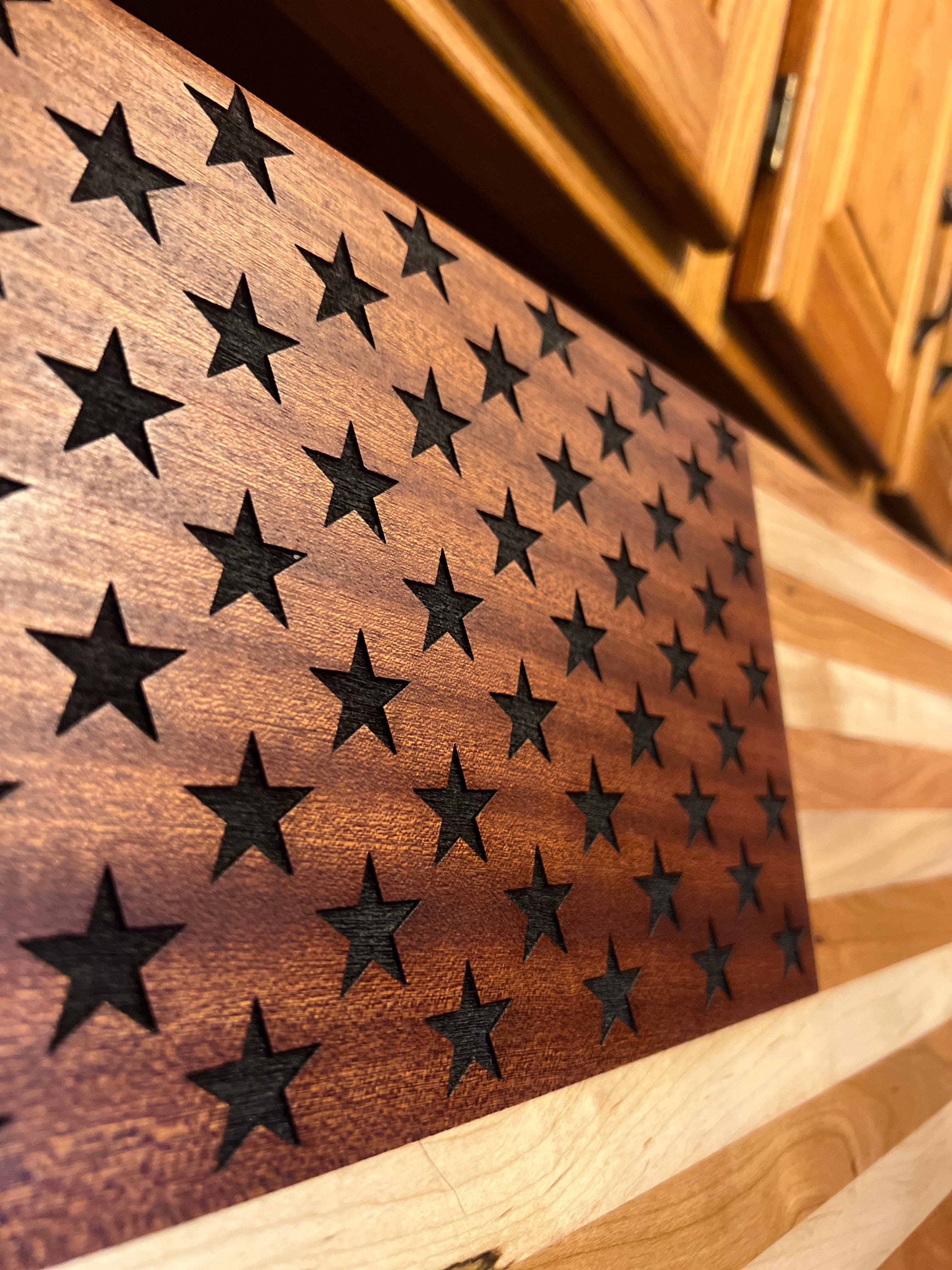 Old Glory Cutting Board & Display