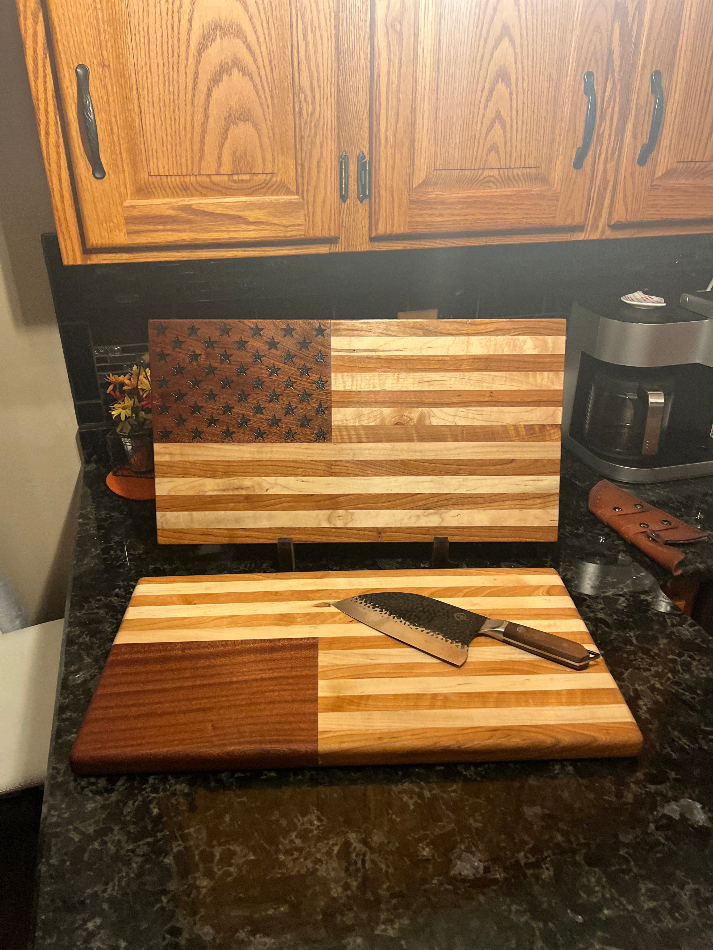 Old Glory Cutting Board & Display