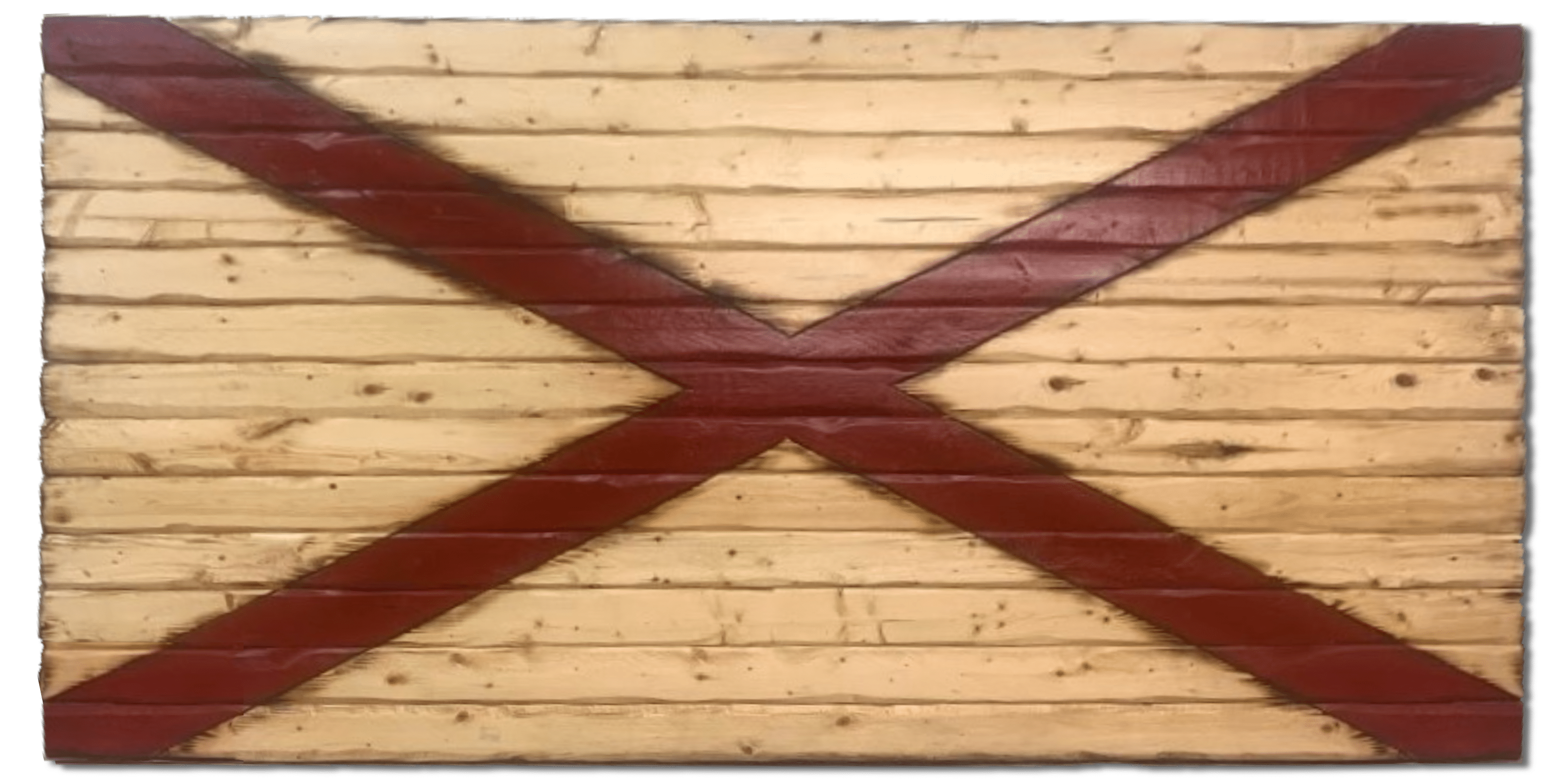 Alabama Handcrafted Wooden Flag