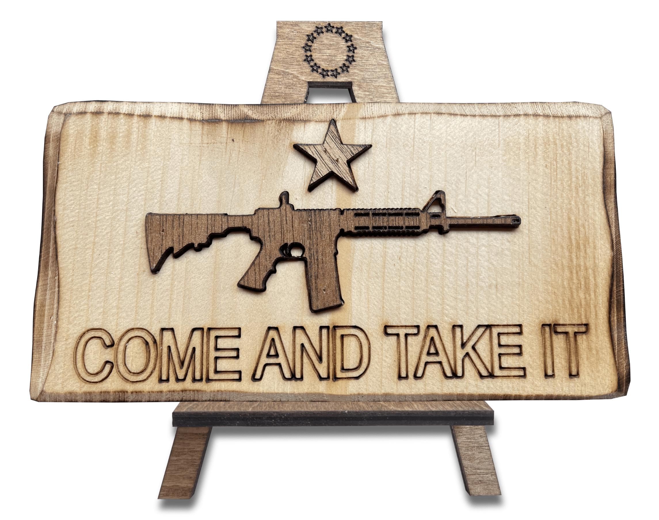 come and take it wooden flag usa handmade desktop