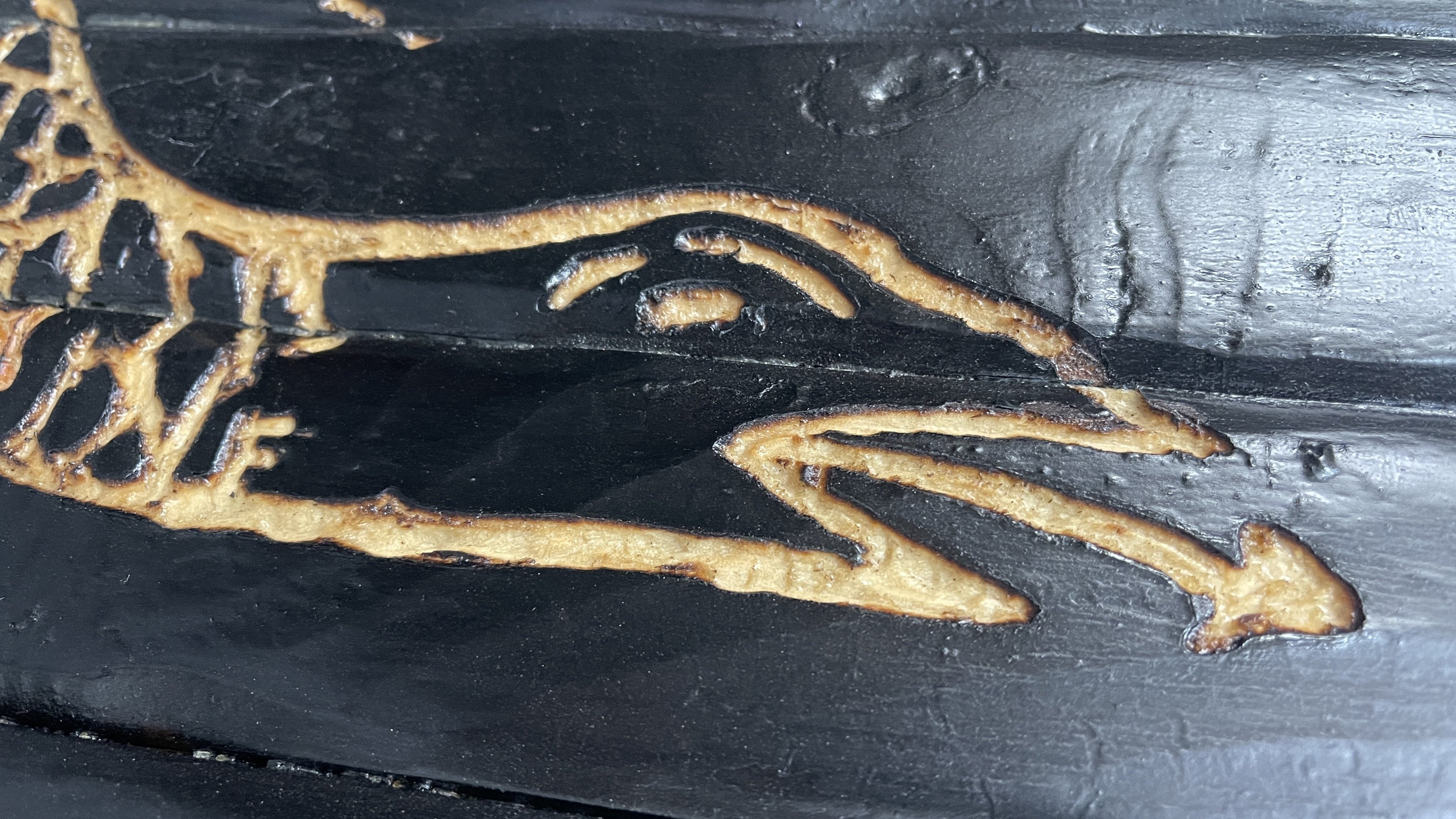 Join Or Die Handcarved Wooden Flag