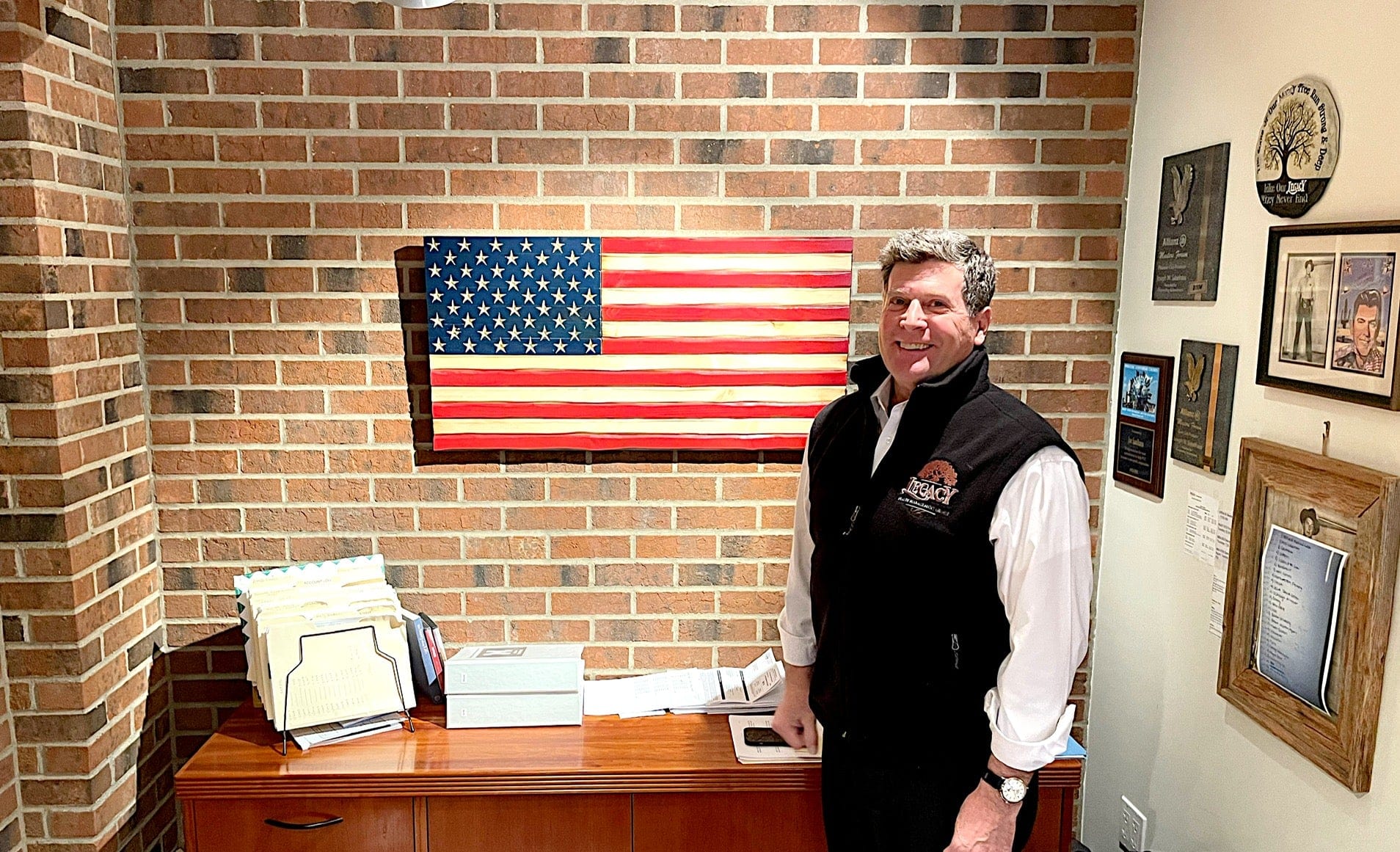 Old Glory Handmade Wooden American Flag