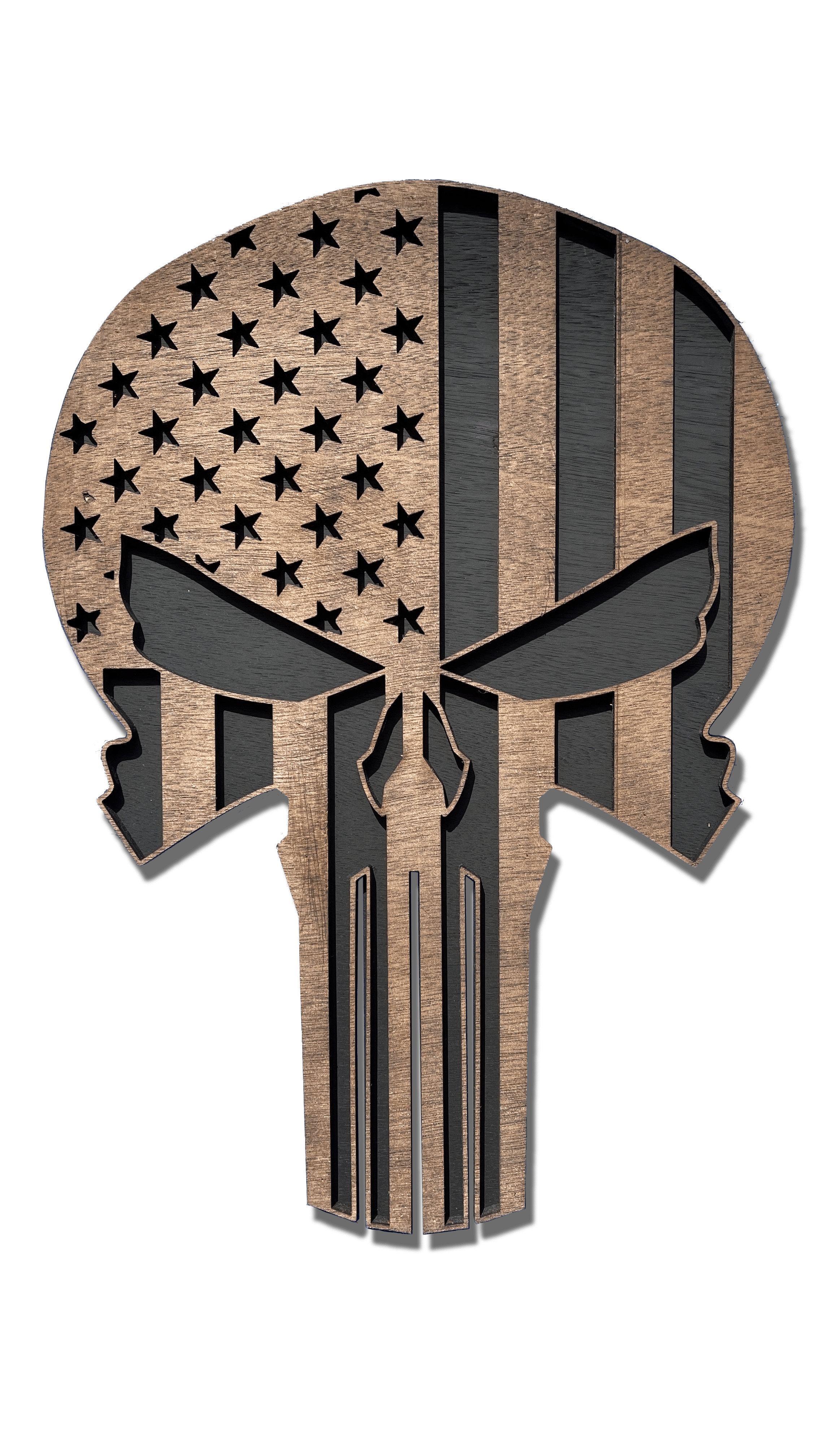3D Wooden Patriotic Skull/Spartan Wall Art