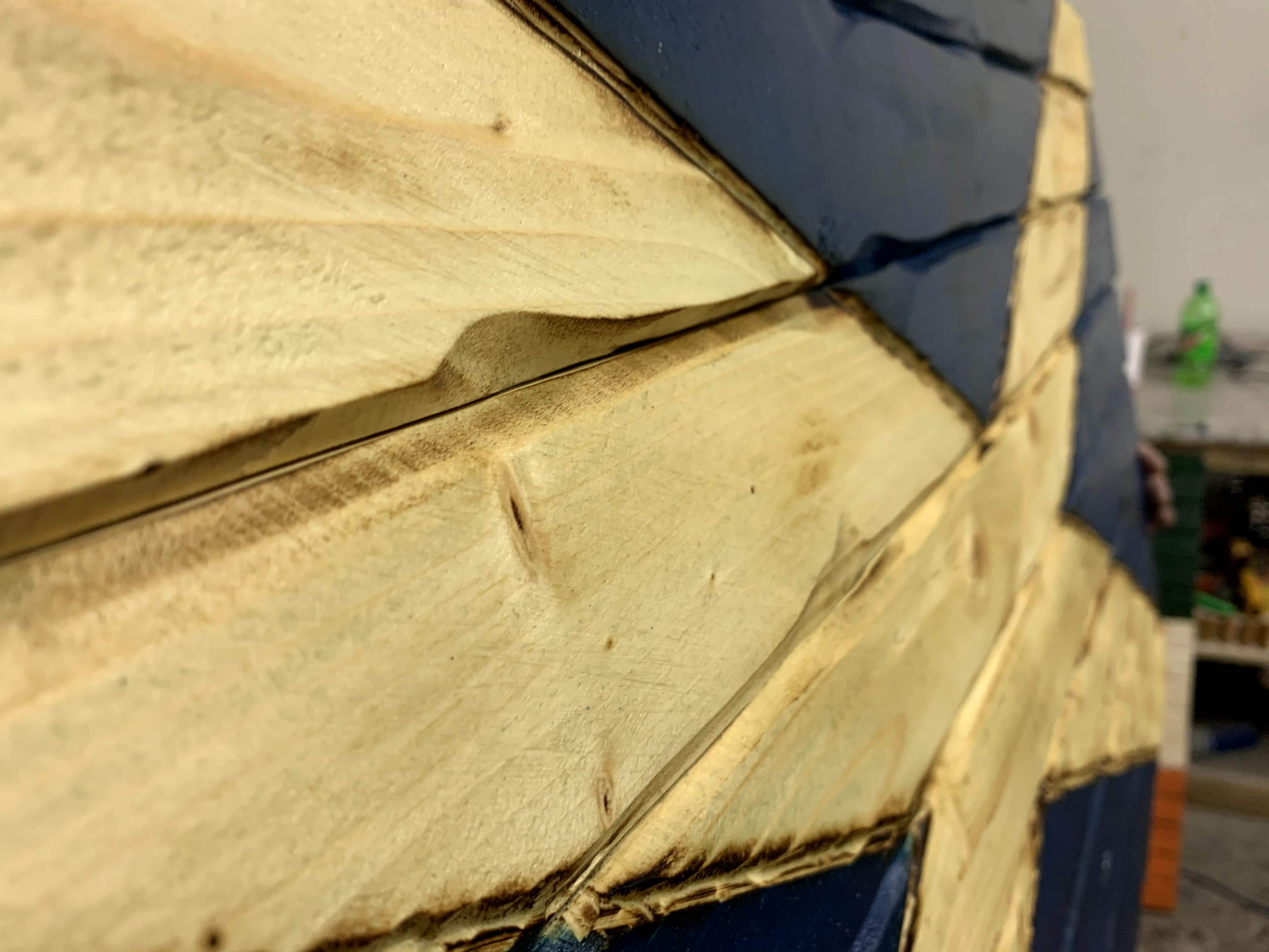 Scottish Handcarved Wooden Flag