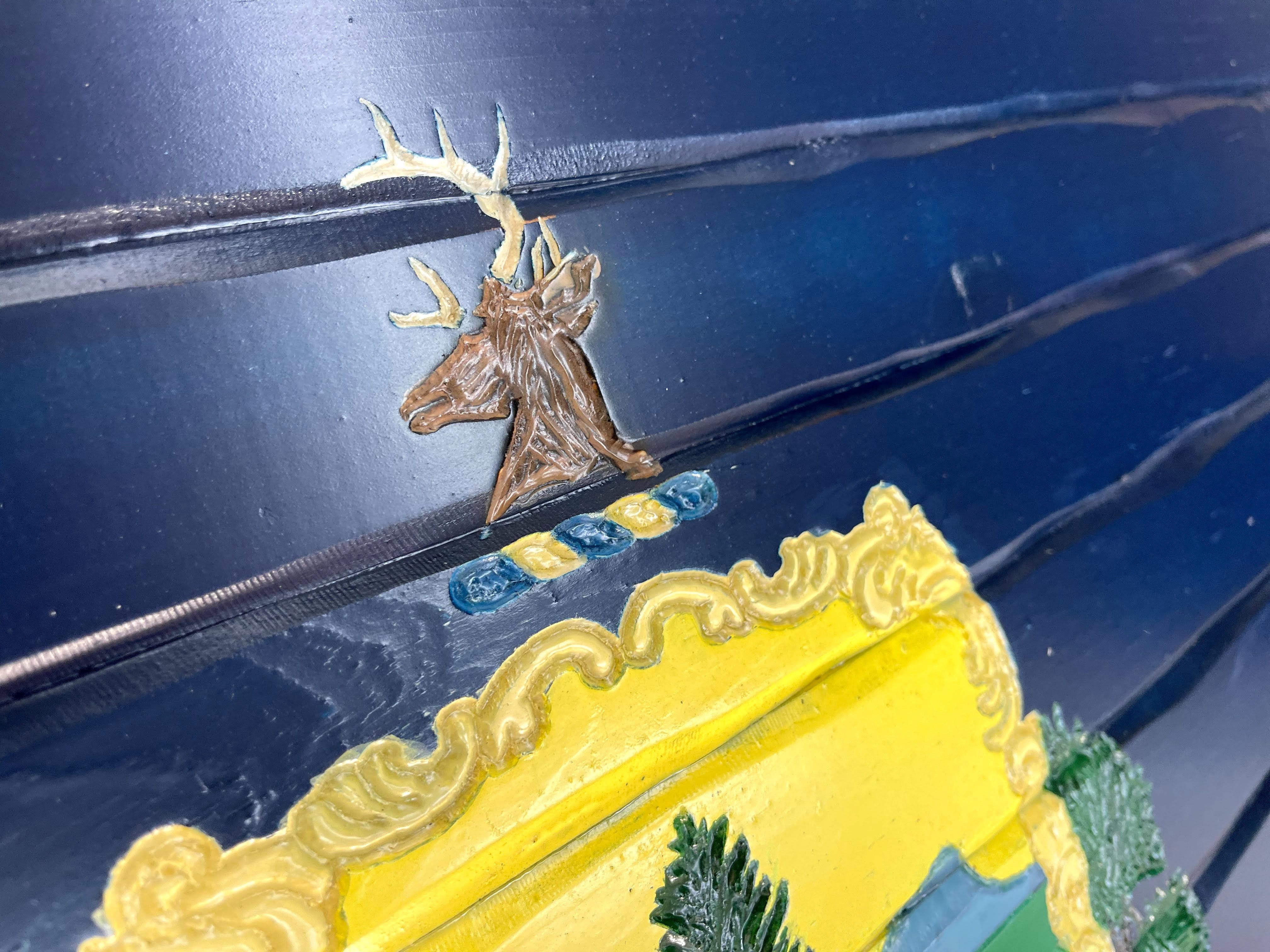 Vermont Handcarved Wooden Flag